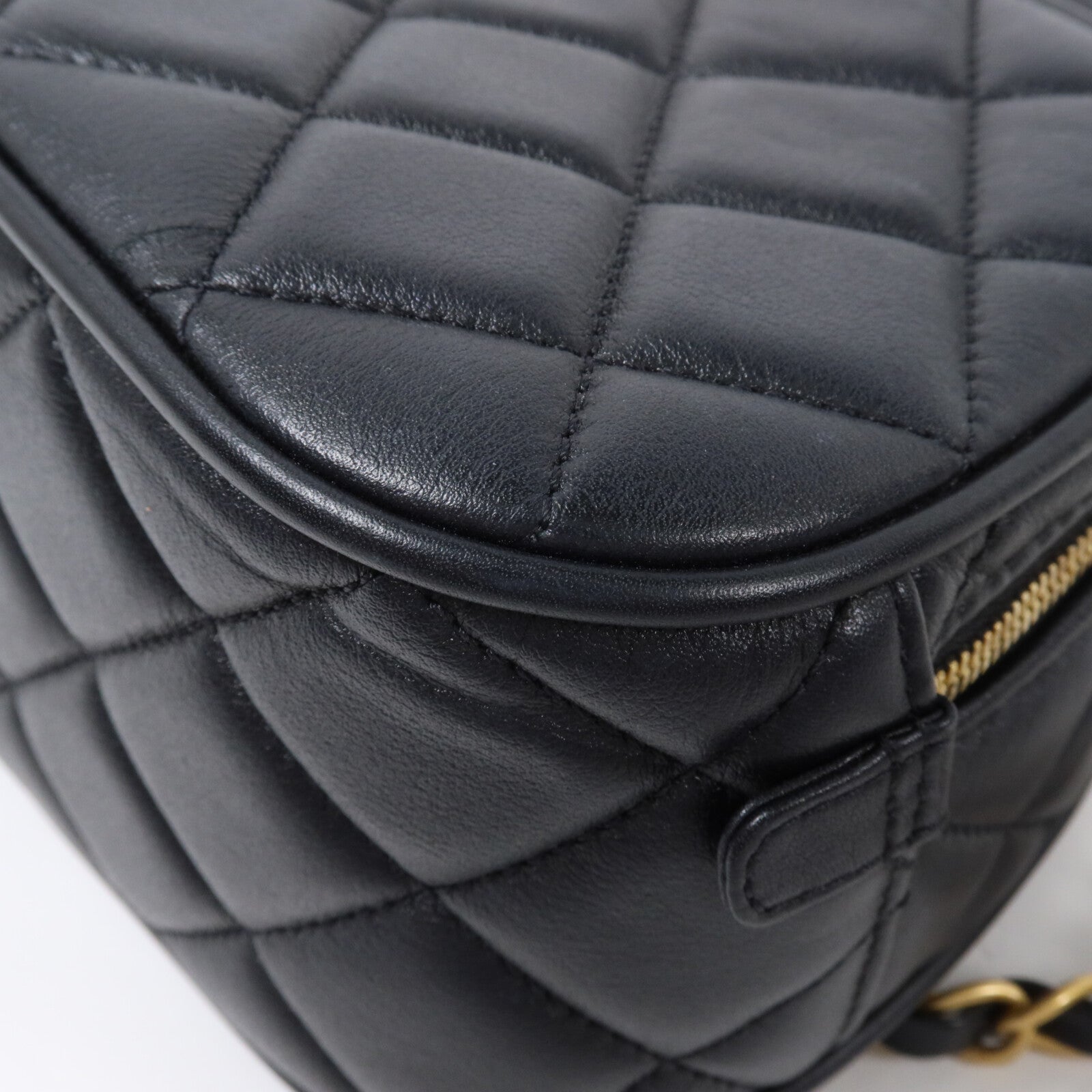 CHANEL 羊皮皮革Matelasse Mini Bowling鏈帶手挽肩背兩用袋