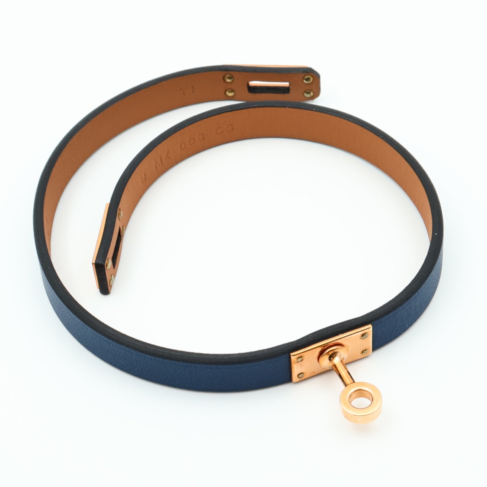 HERMES 【激減優惠】Swift皮革Mini Kelly Double Tour Bracelet金扣手鏈