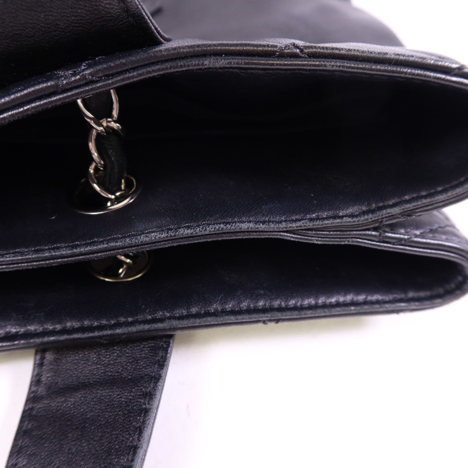 CHANEL 羊皮皮革2 Way Shoulder Bag銀扣手挽肩背兩用袋