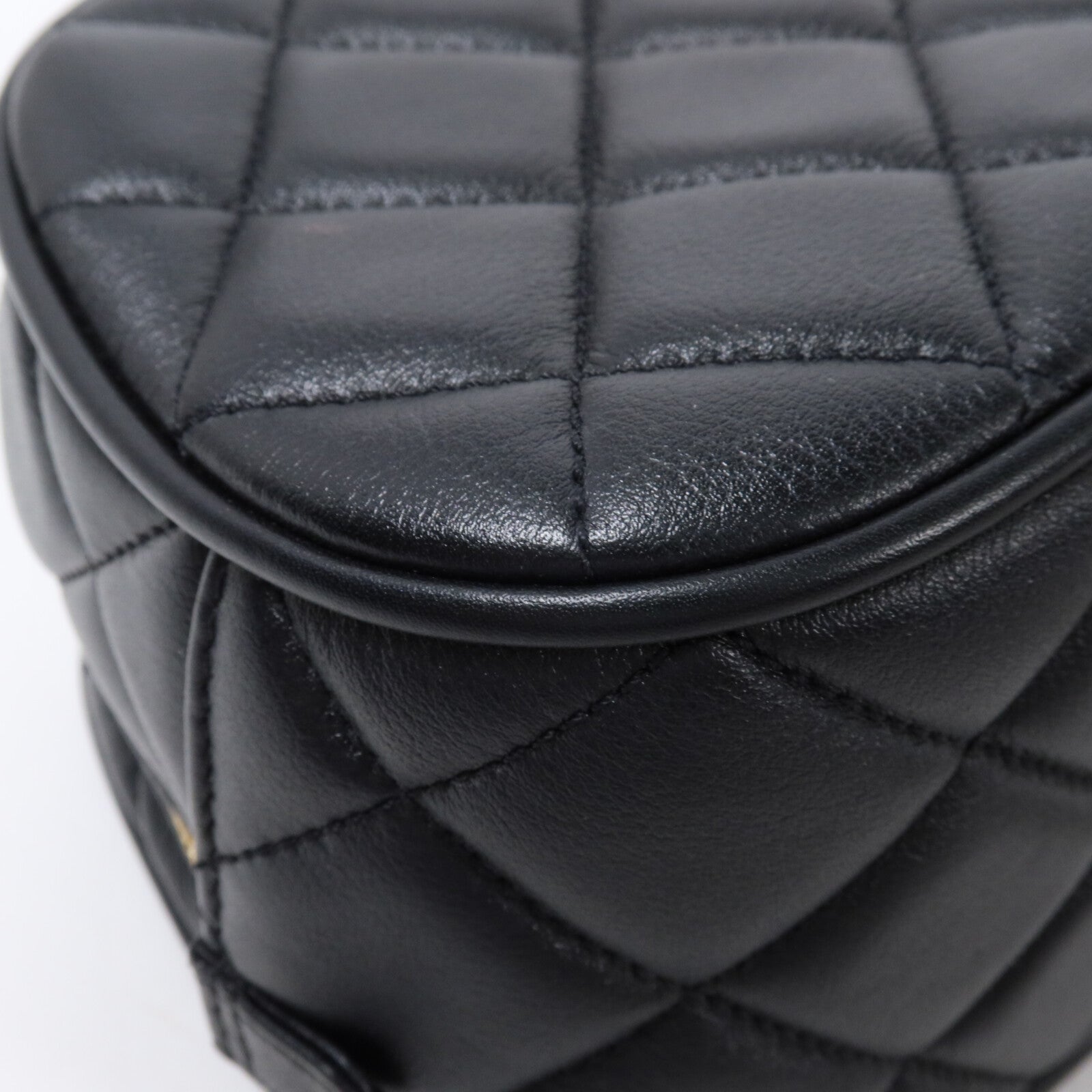 CHANEL 羊皮皮革Matelasse Mini Bowling鏈帶手挽肩背兩用袋