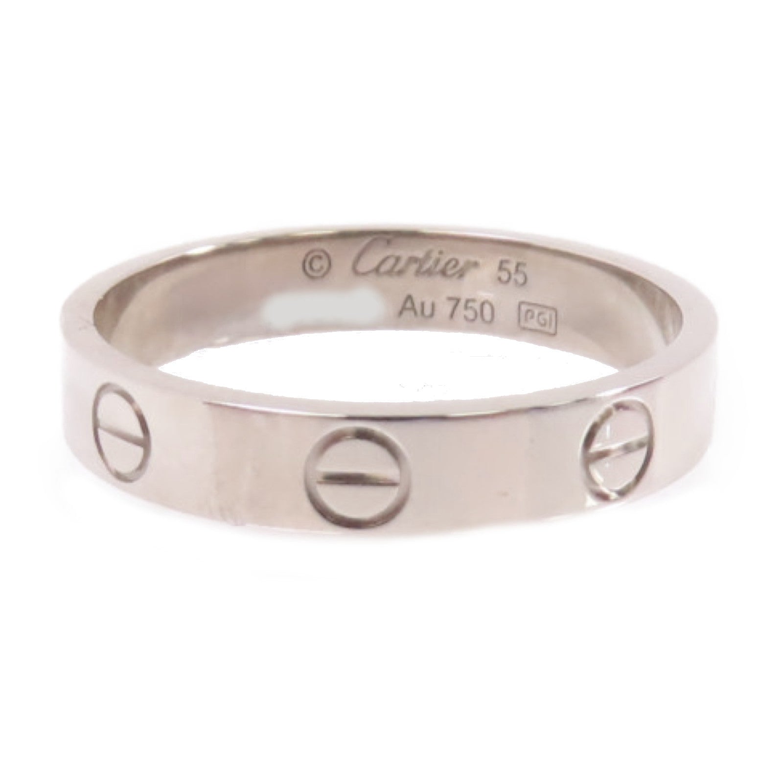 CARTIER 18K白金Love Ring戒指US#7/#55