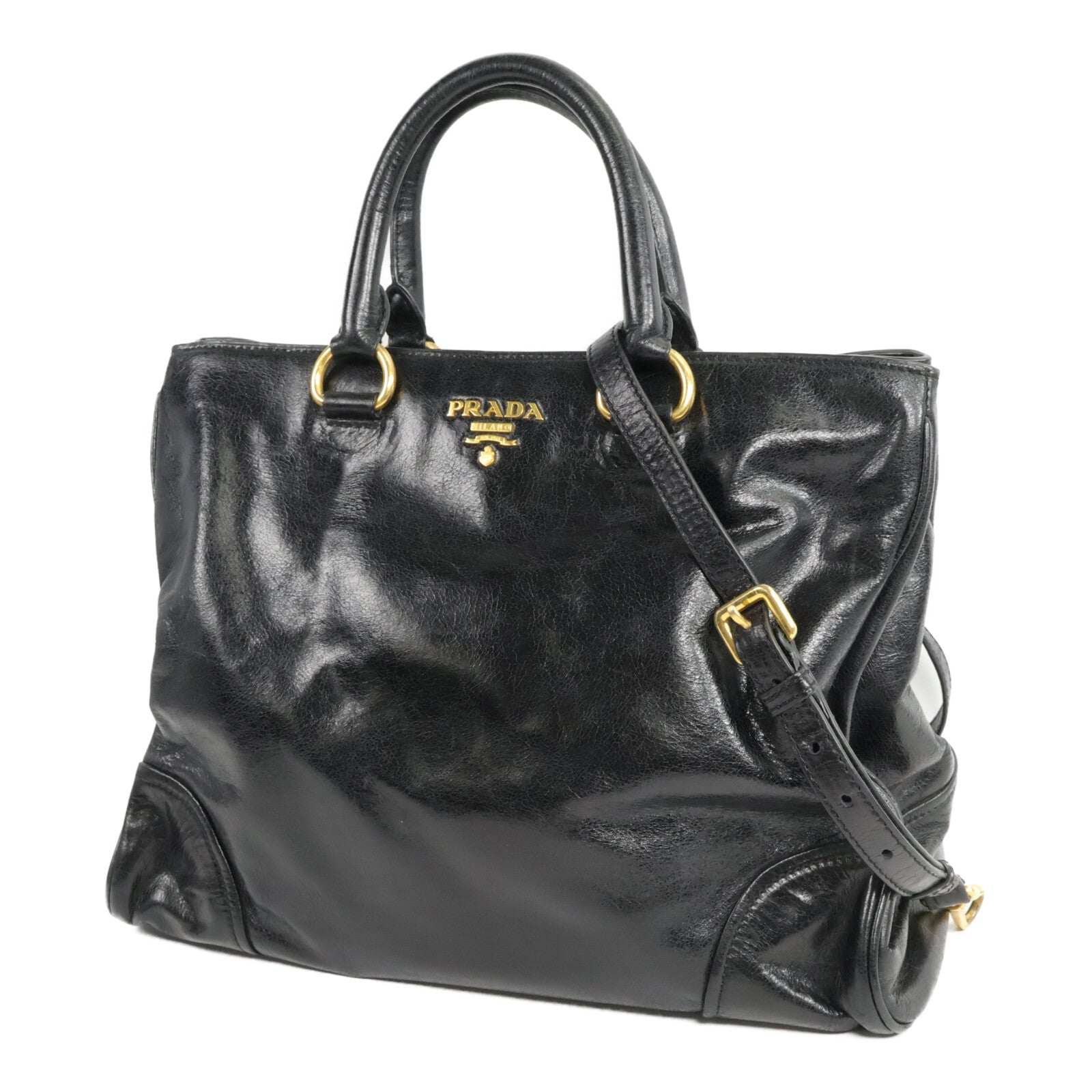PRADA 牛皮皮革Shopping Tote Bag手挽肩背兩用袋