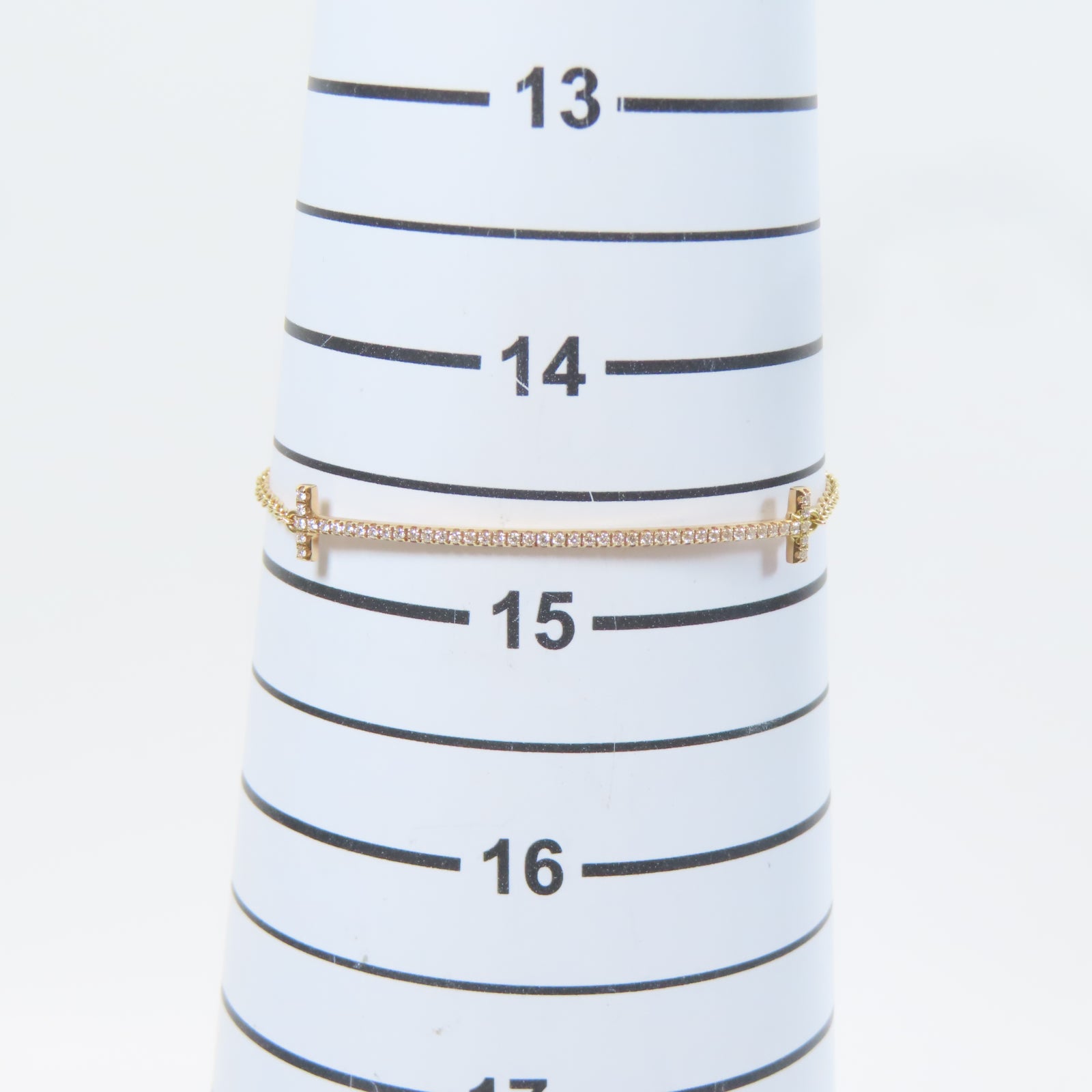 TIFFANY＆CO 【激減優惠】18K玫瑰金/鑽石T Smile Diamond Bracelet手鏈
