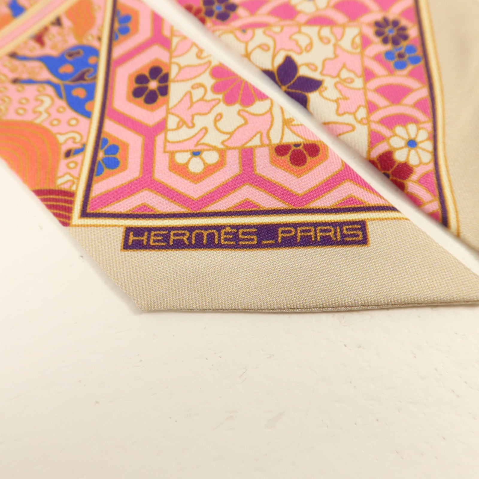 HERMES 絲質Twilly絲巾