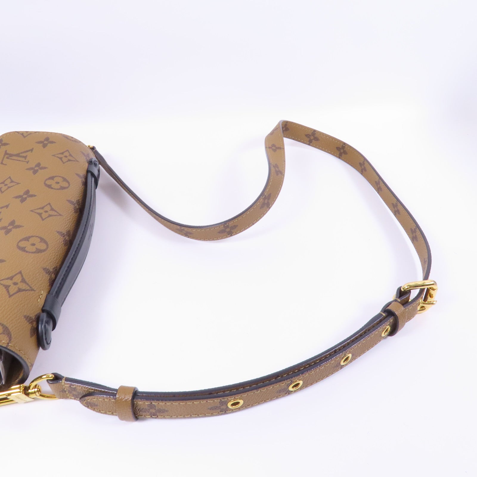 LOUIS VUITTON Monogram Reverse Pochette Metis金扣手挽肩背兩用袋