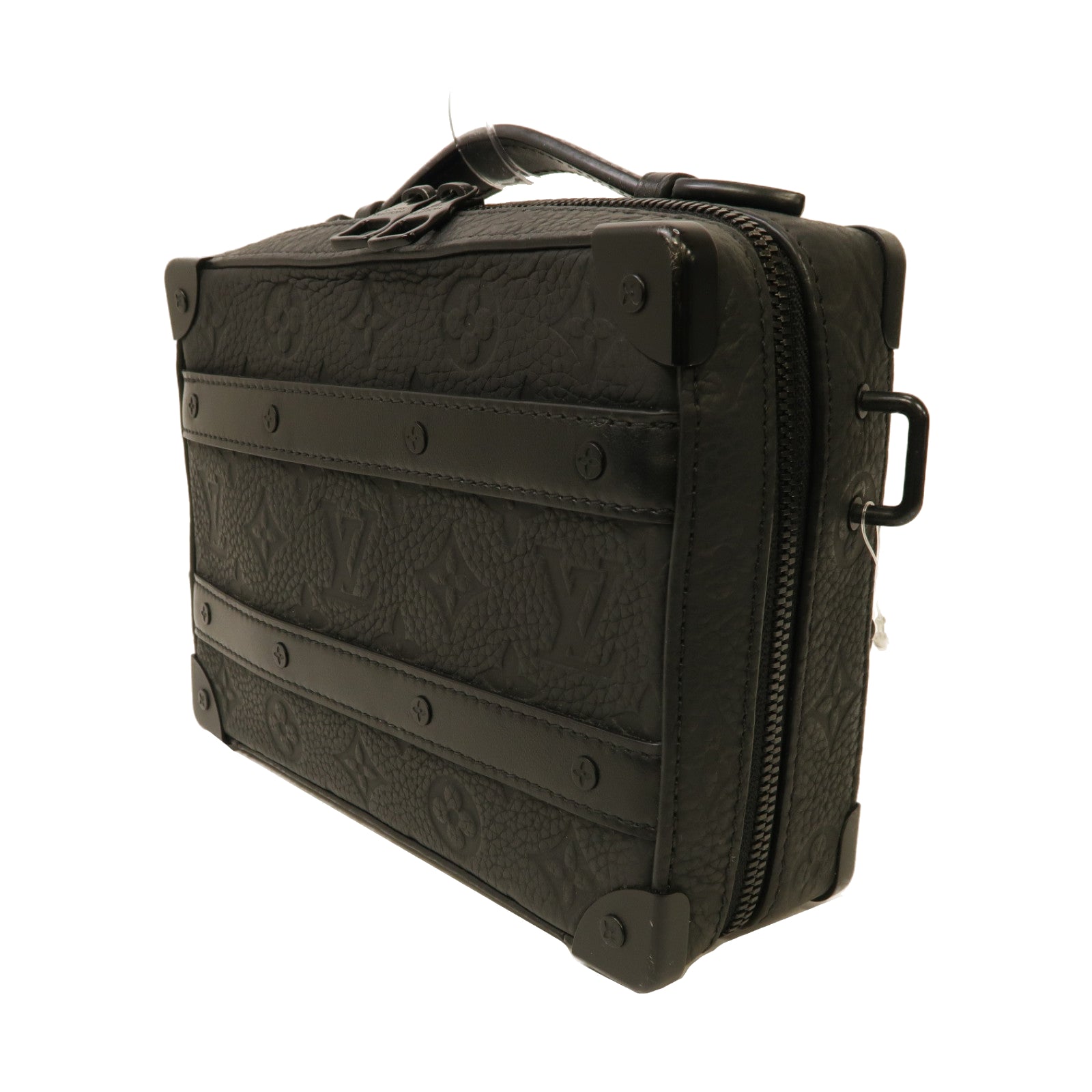 LOUIS VUITTON Monogram Taurillon皮革Handle Soft Trunk手挽肩背兩用袋黑色