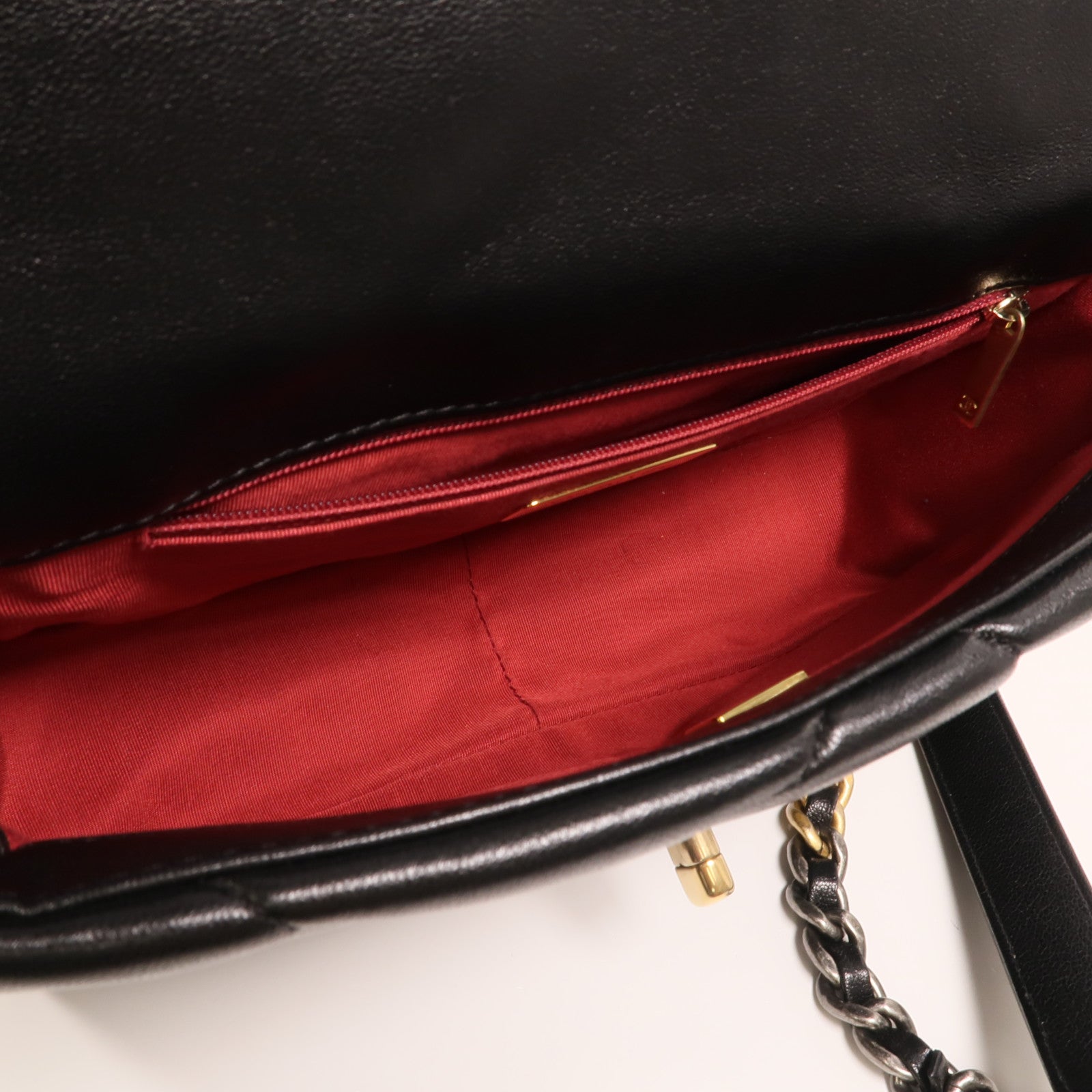 CHANEL 羊皮皮革C19 Small手挽肩背兩用袋