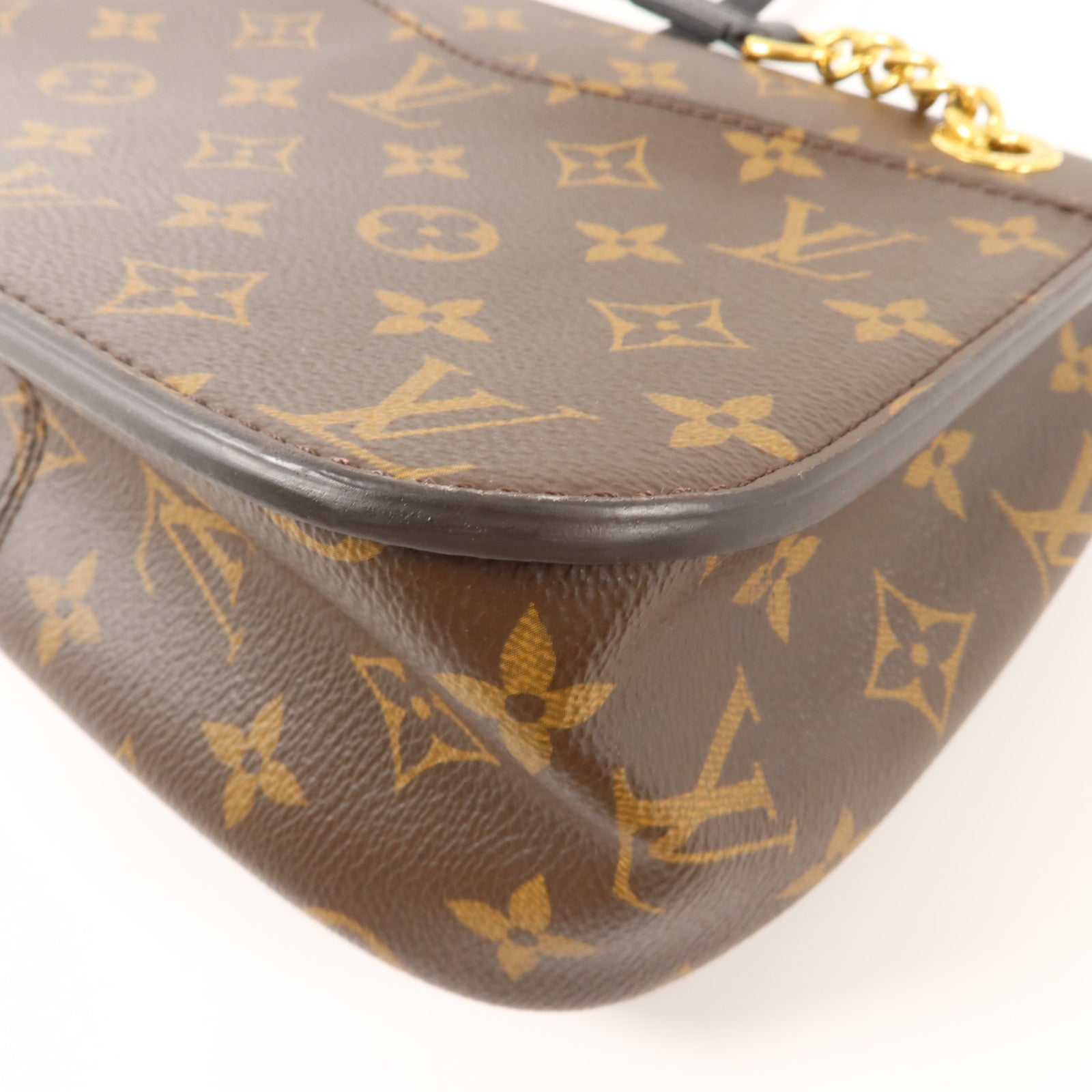 LOUIS VUITTON Monogram Passy金扣肩背袋棕色
