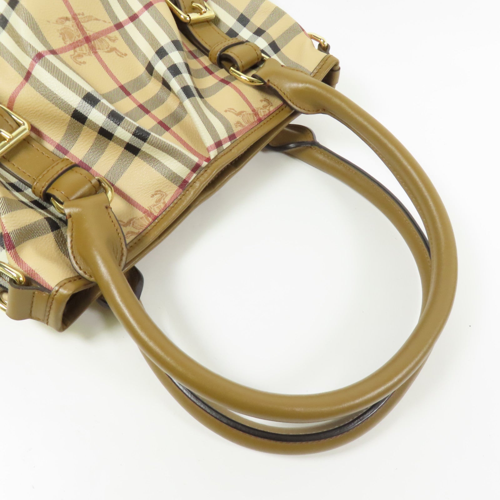 BURBERRY 塗層帆布Haymarket Northfield金扣手挽肩背兩用袋