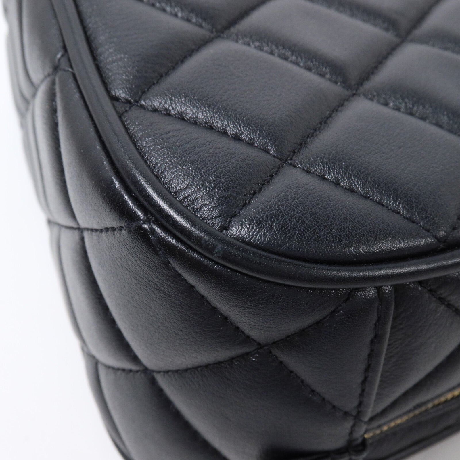 CHANEL 羊皮皮革Matelasse Mini Bowling鏈帶手挽肩背兩用袋