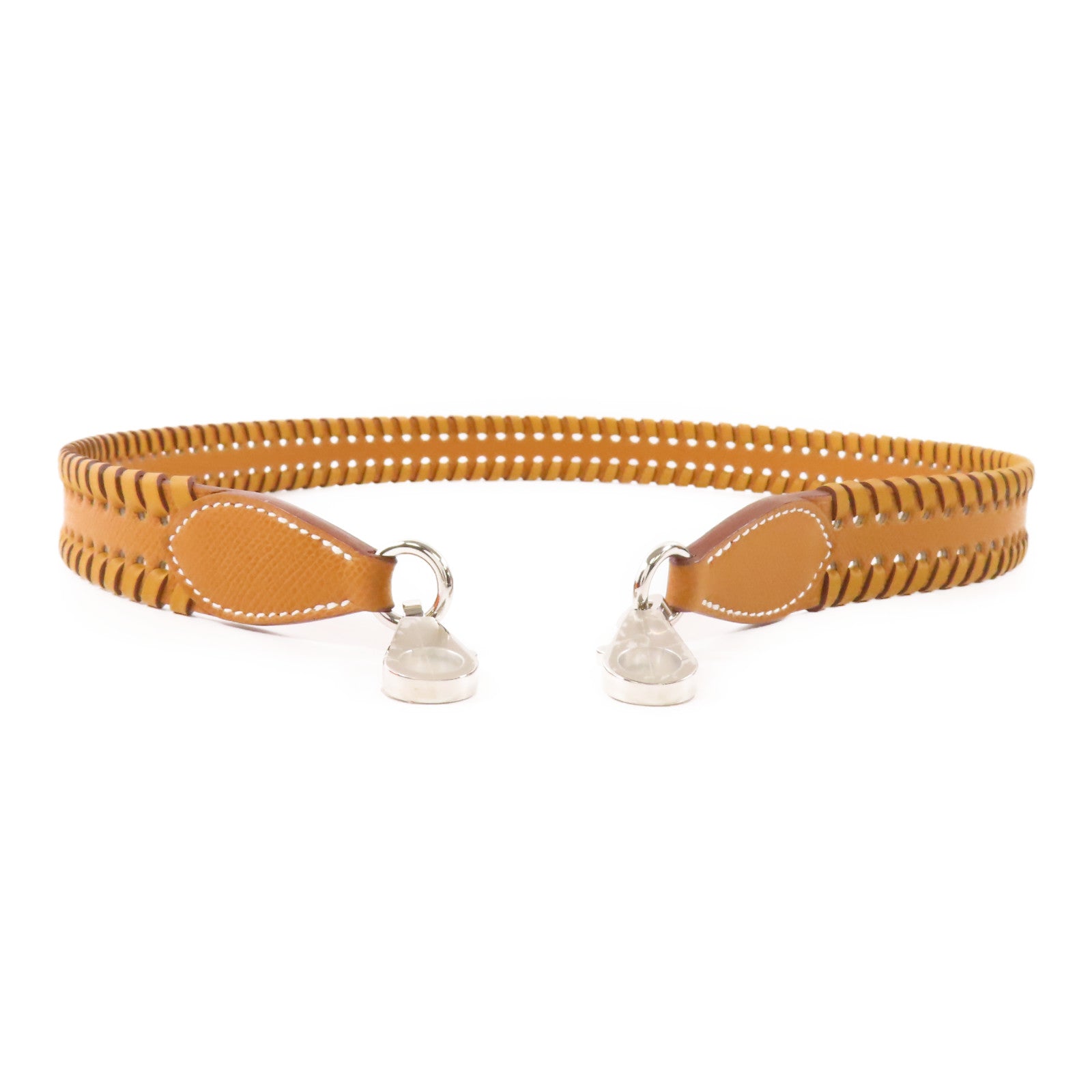HERMES Epsom皮革Shoulder Strap銀扣肩帶Gold