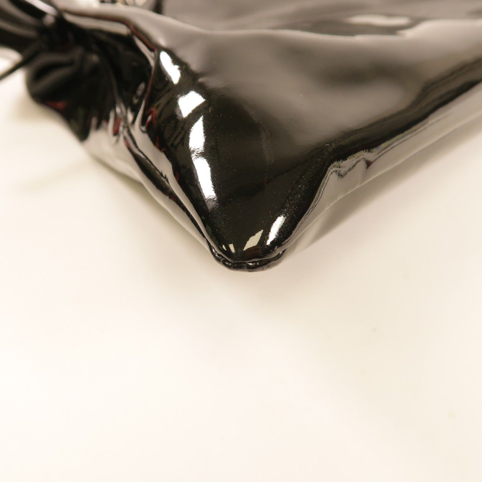 CHANEL 漆皮皮革Chain Shoulder銀扣鏈帶肩背袋黑色