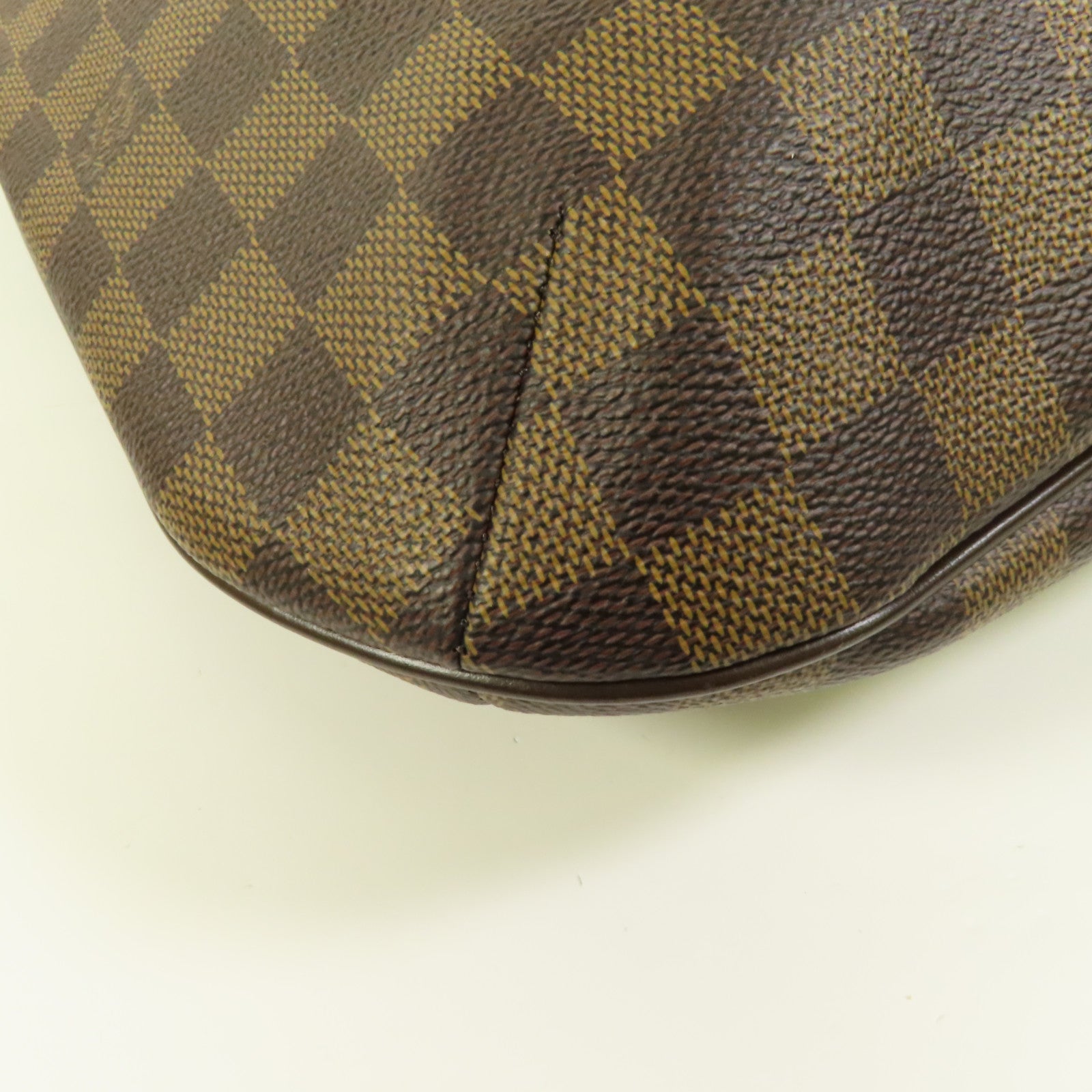 LOUIS VUITTON Damier Bloomsbury PM金扣肩背袋棕色