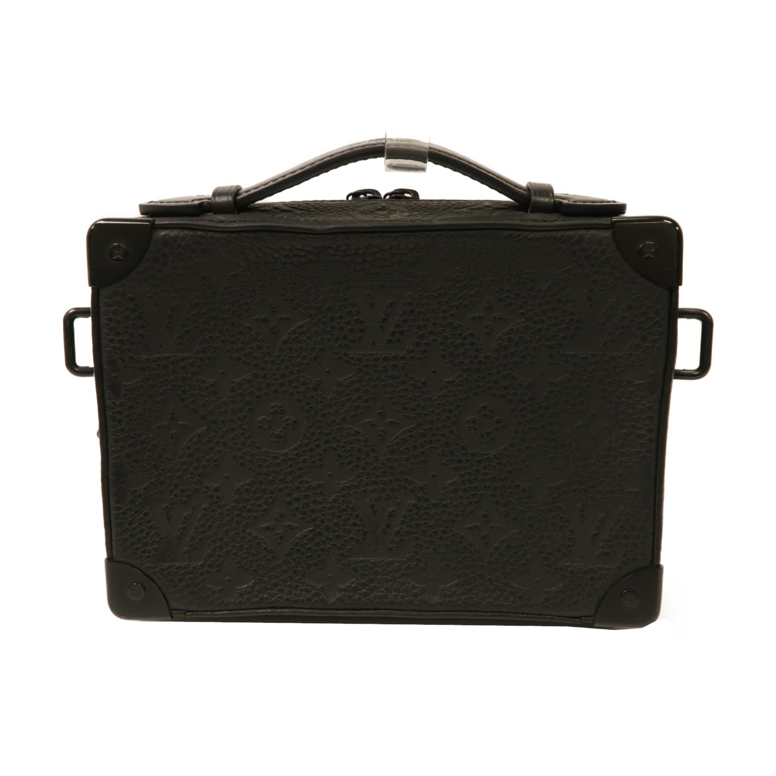 LOUIS VUITTON Monogram Taurillon皮革Handle Soft Trunk手挽肩背兩用袋黑色