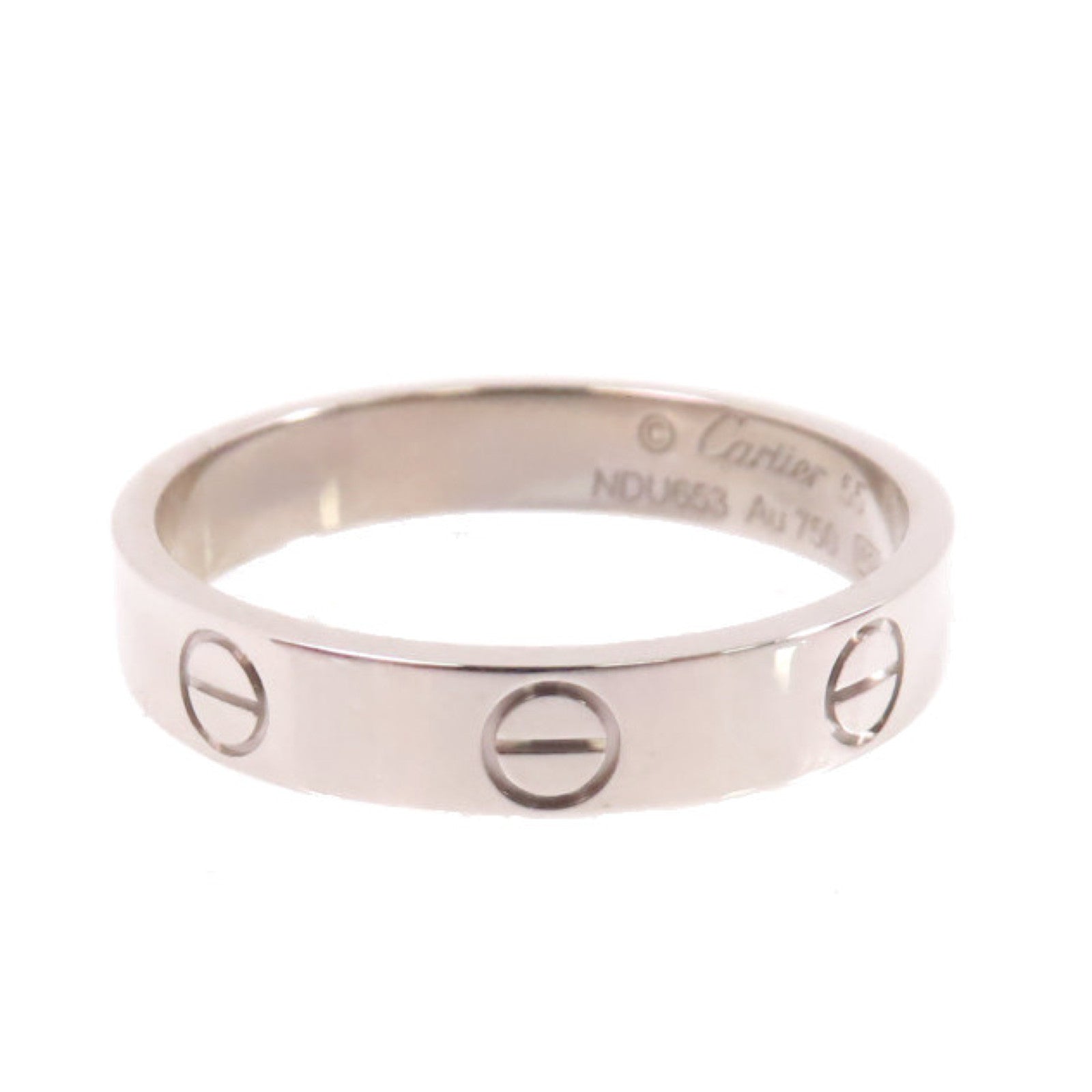 CARTIER 18K白金Love Ring戒指US#7/#55
