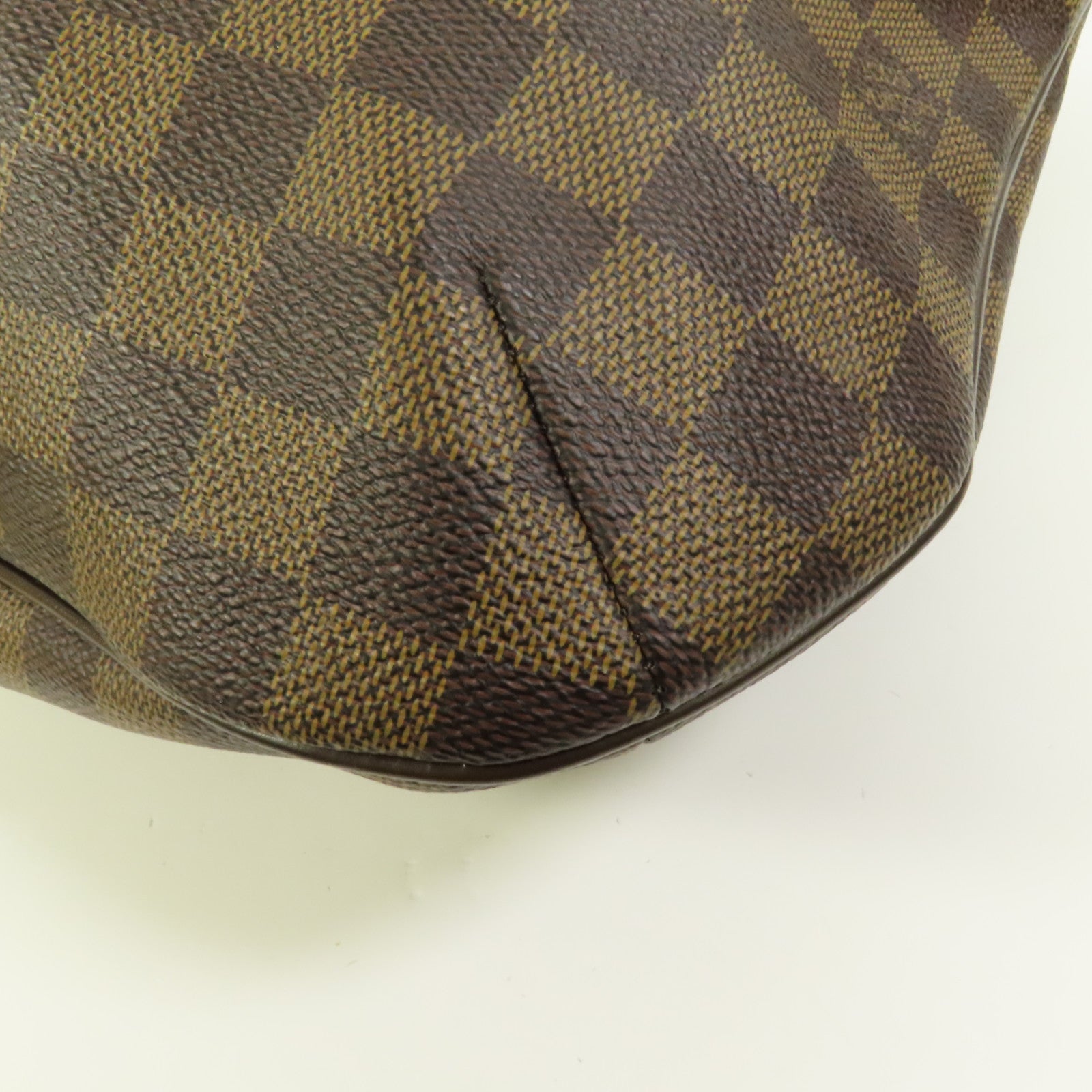 LOUIS VUITTON Damier Bloomsbury PM金扣肩背袋棕色