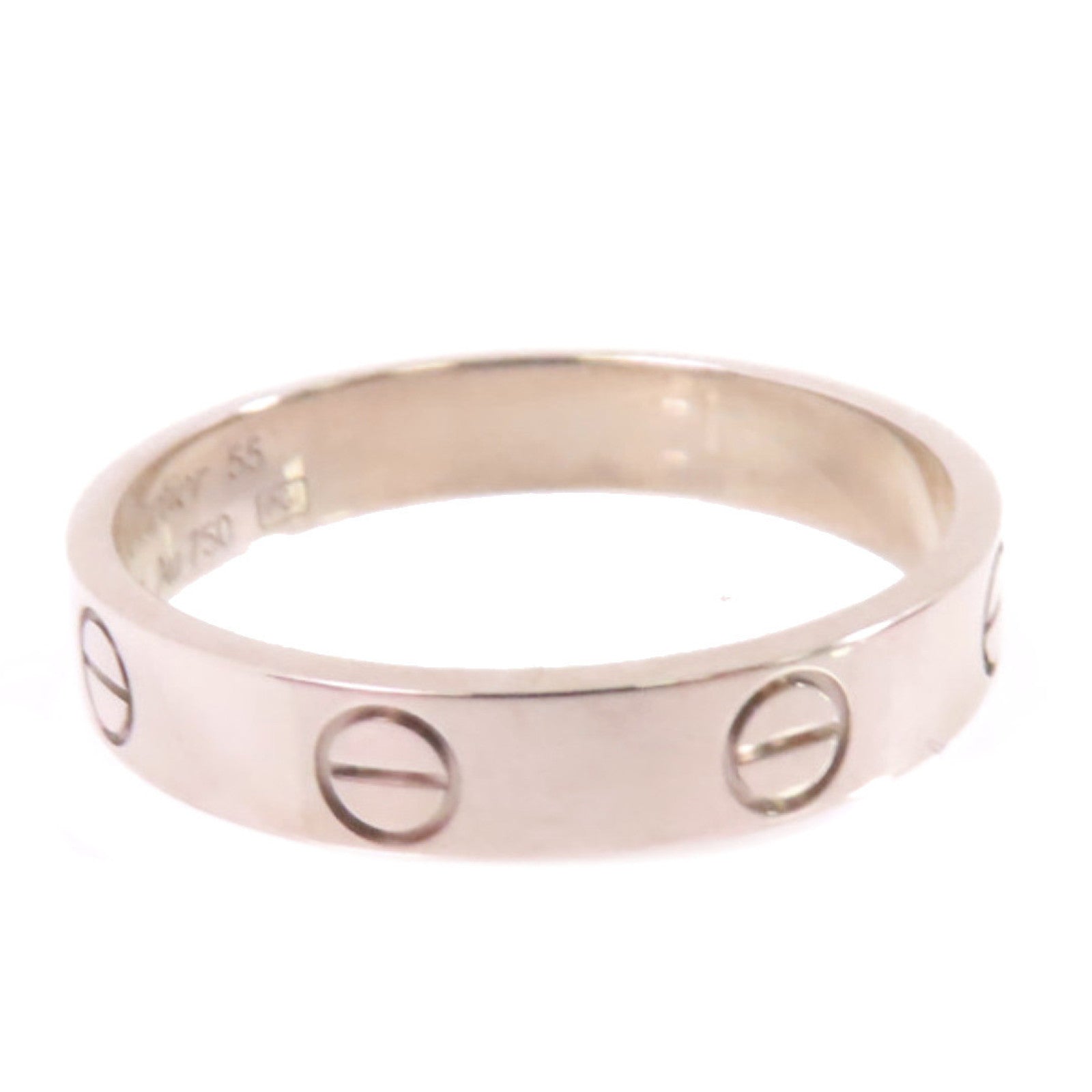 CARTIER 18K白金Love Ring戒指US#7/#55