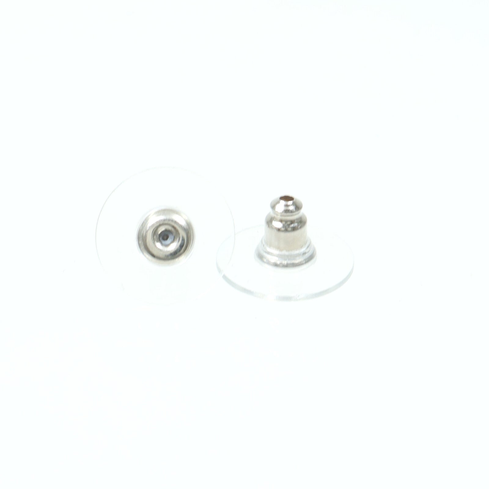 CHANEL 金屬Blue Glass Heart CC Logo Stud Earrings耳環