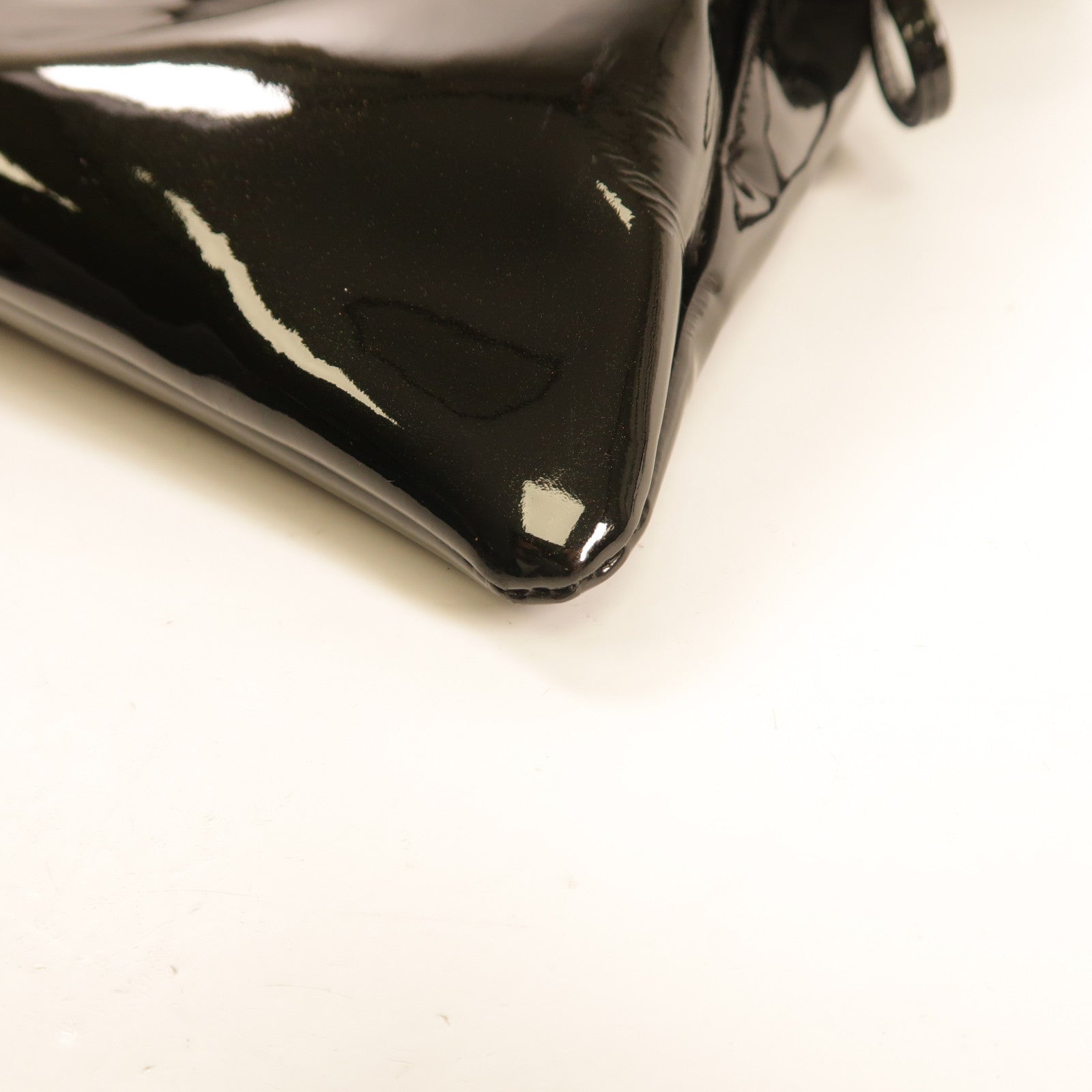 CHANEL 漆皮皮革Chain Shoulder銀扣鏈帶肩背袋黑色