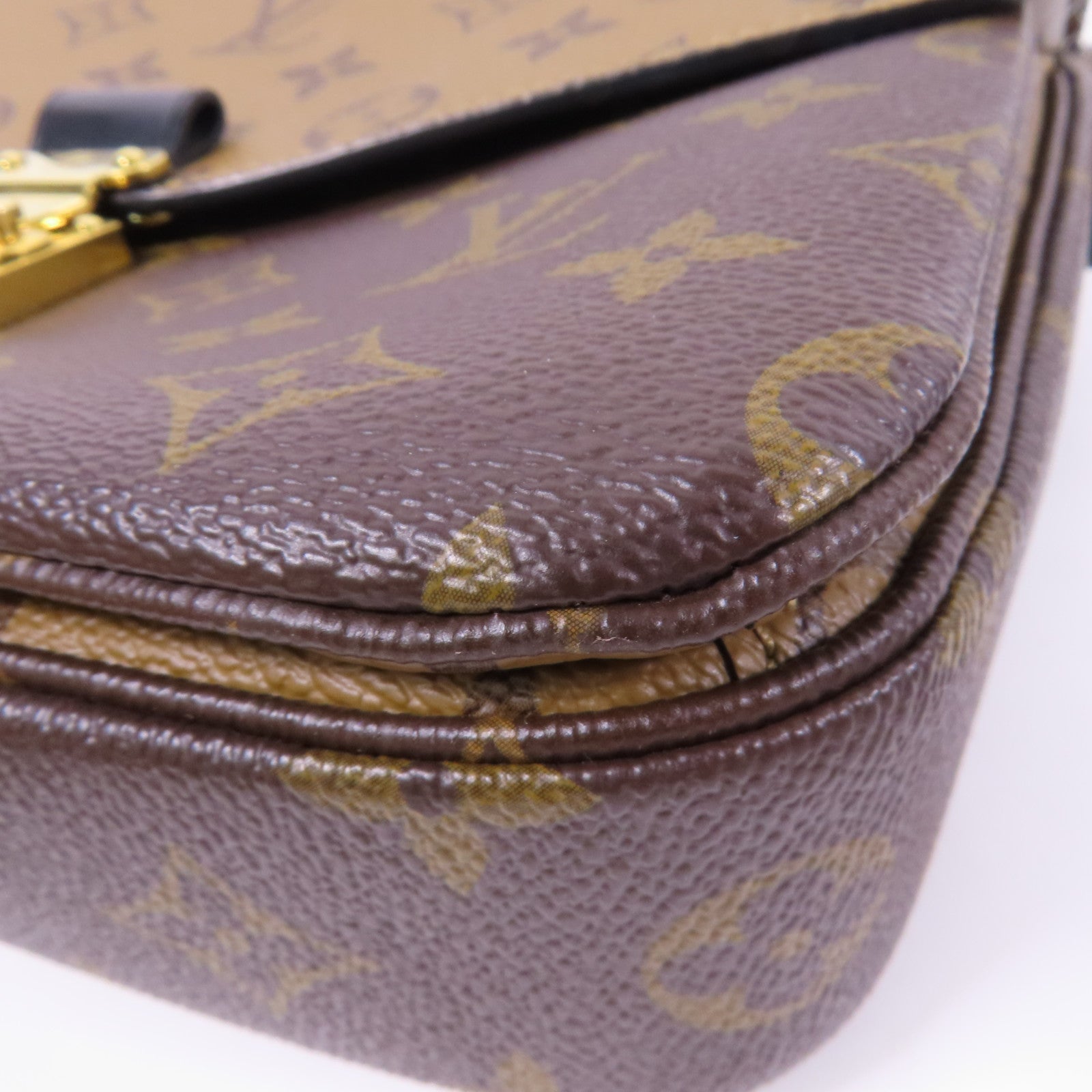 LOUIS VUITTON Monogram Reverse Pochette Metis金扣手挽肩背兩用袋