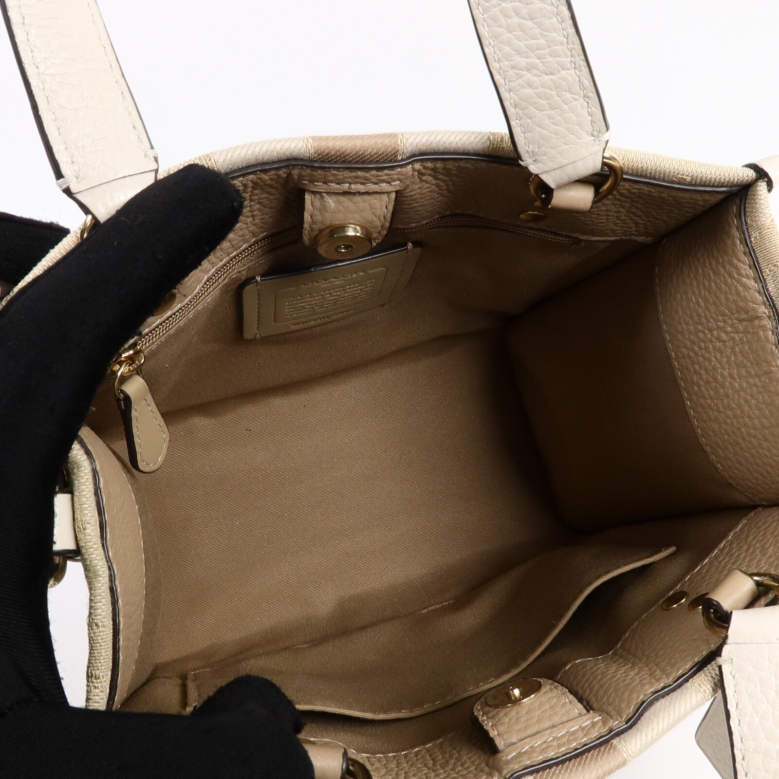 COACH 帆布Small Tote Bag手挽肩背兩用袋