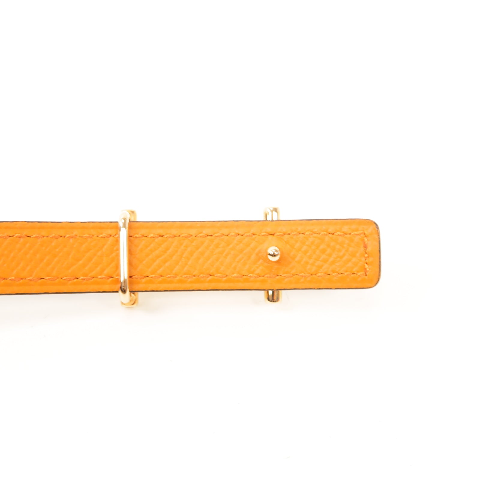 HERMES 【激減優惠】牛皮皮革Belt 75金扣皮帶黑色/棕色