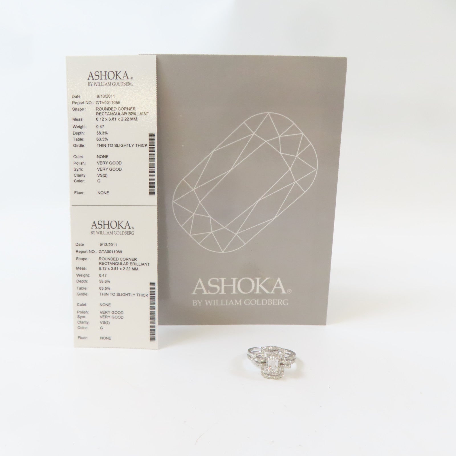 JEWELRY 【激減優惠】18K白金Diamond Ring0.47ct/0.57ct鑽石戒指US#6.75