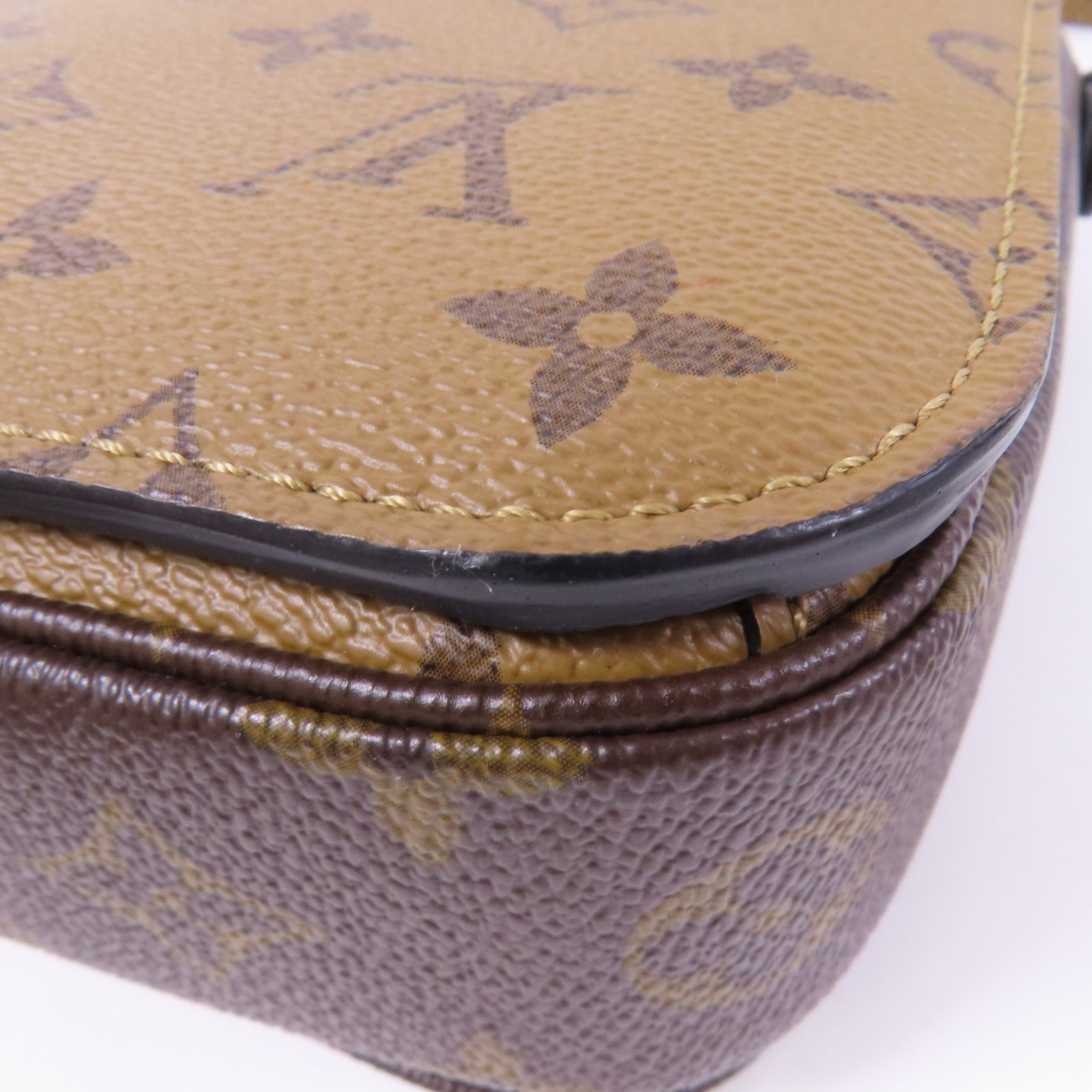 LOUIS VUITTON Monogram Reverse Pochette Metis金扣手挽肩背兩用袋