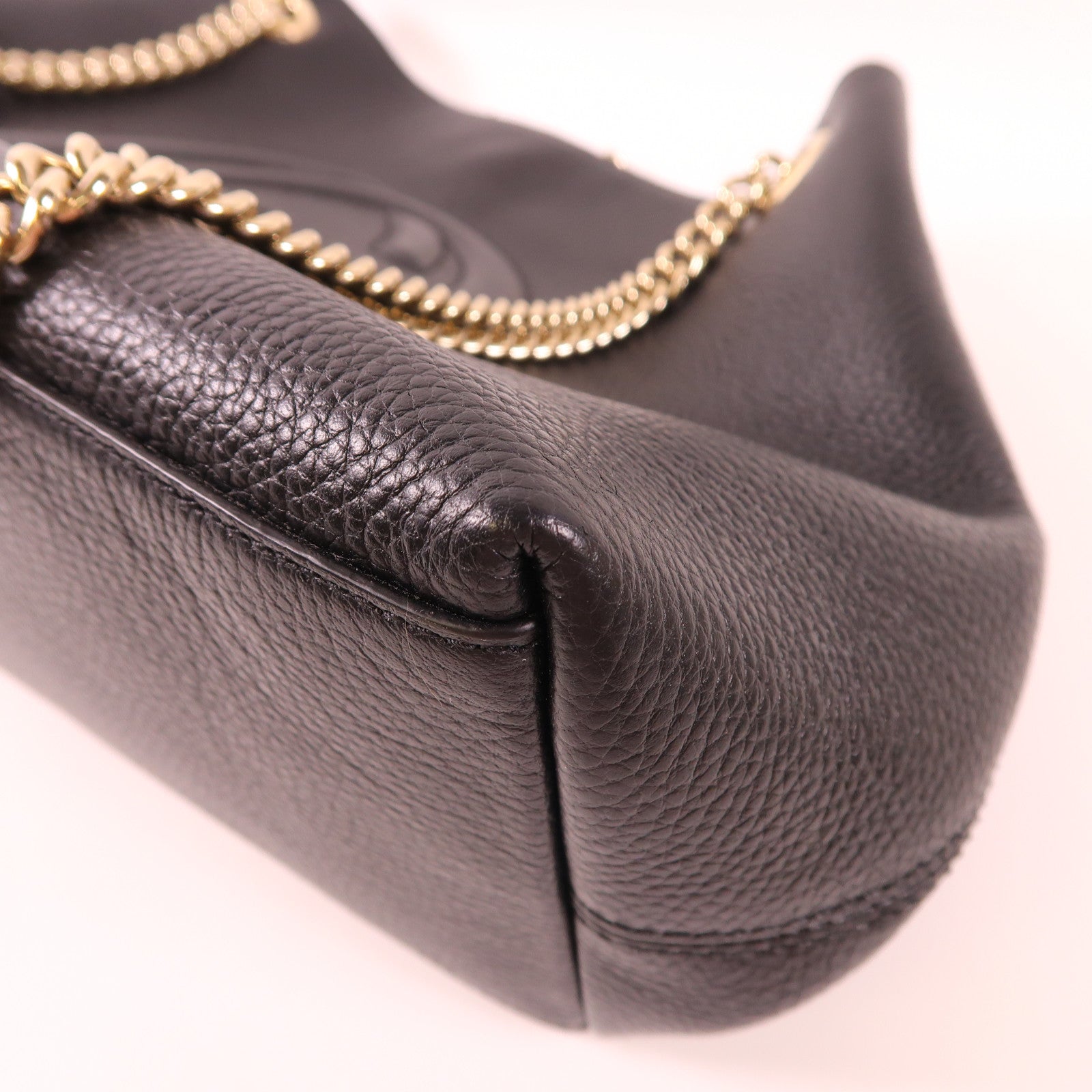 GUCCI 牛皮皮革Tote Bag金扣鏈帶手挽袋