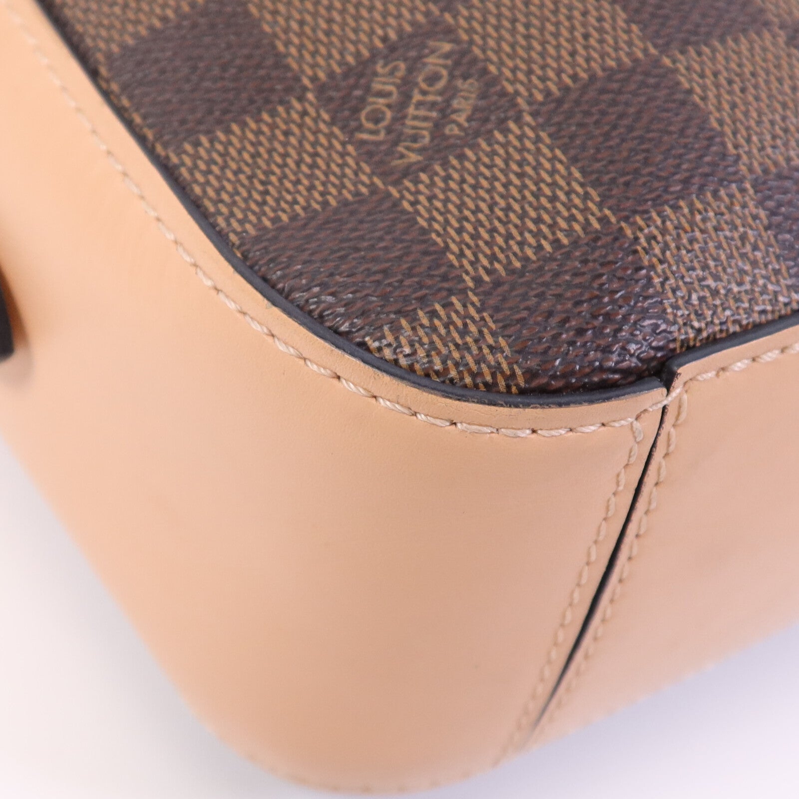 LOUIS VUITTON Damier Sunta Monica金扣手挽肩背兩用袋