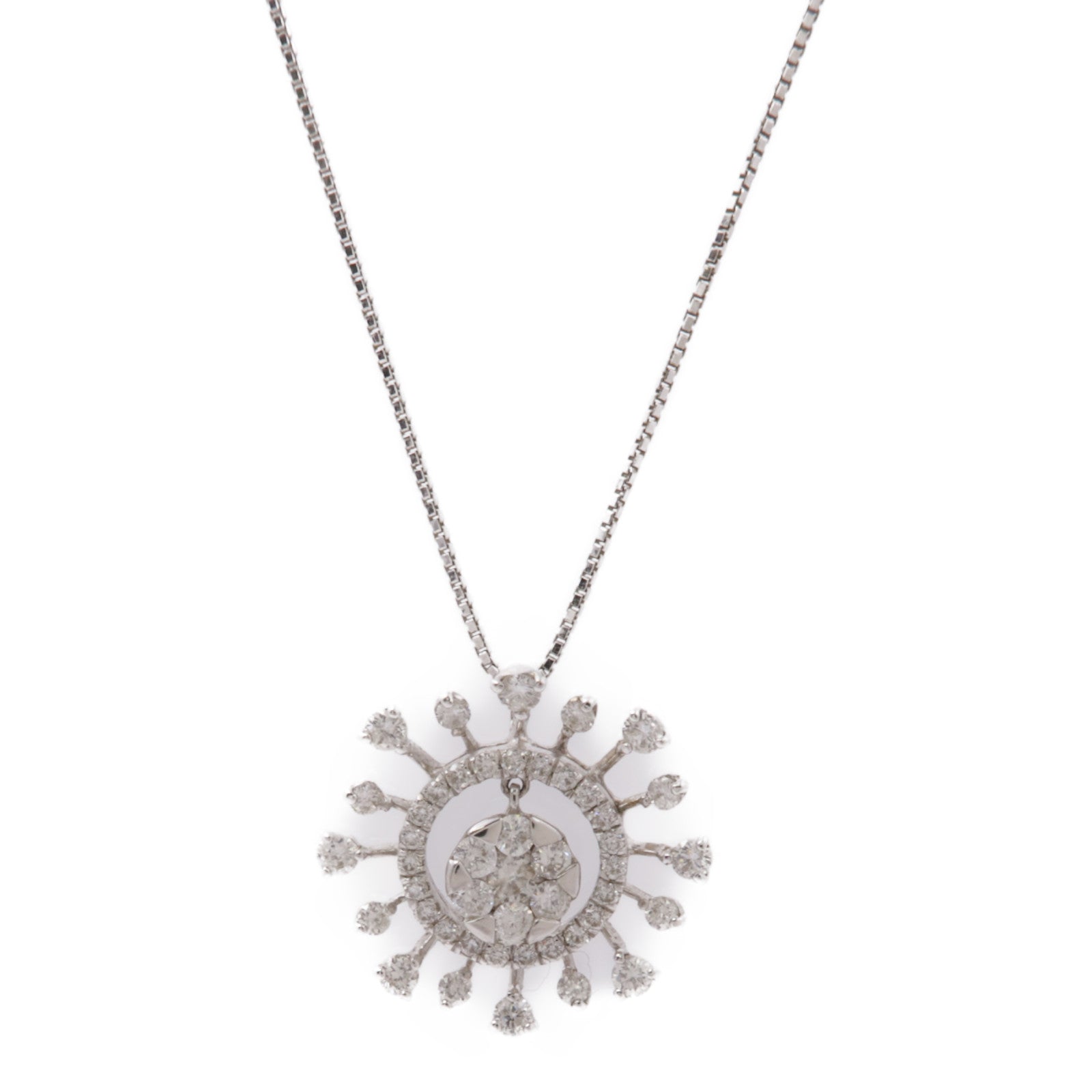 JEWELRY Diamond Necklace 18K White Gold