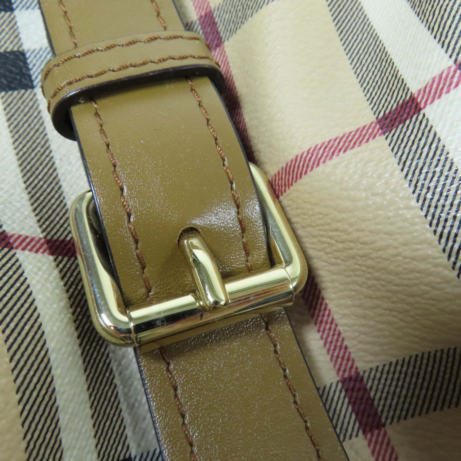 BURBERRY 塗層帆布Haymarket Northfield金扣手挽肩背兩用袋