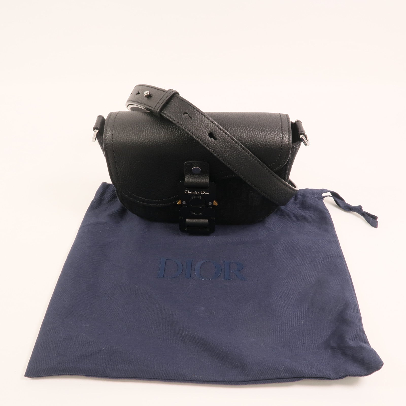 Dior 帆布Mini Saddle Messenger肩背袋