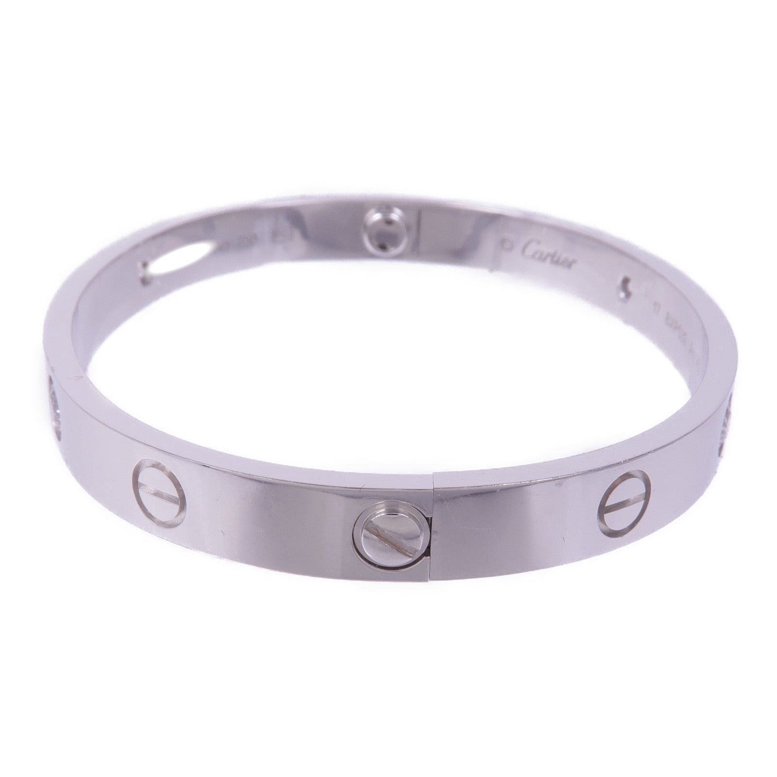 CARTIER 18K白金Love Bracelet 4 Diamonds鑽石手鐲Cartier#17