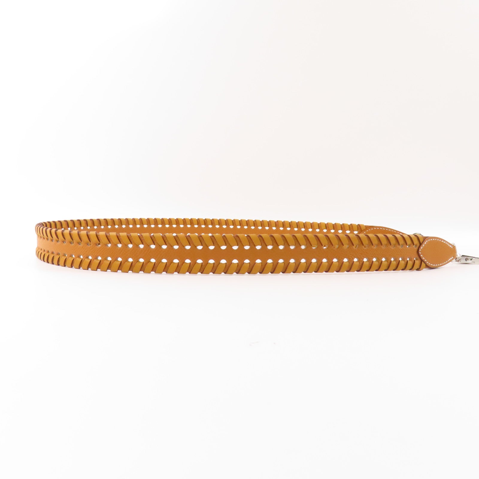 HERMES Epsom皮革Shoulder Strap銀扣肩帶Gold