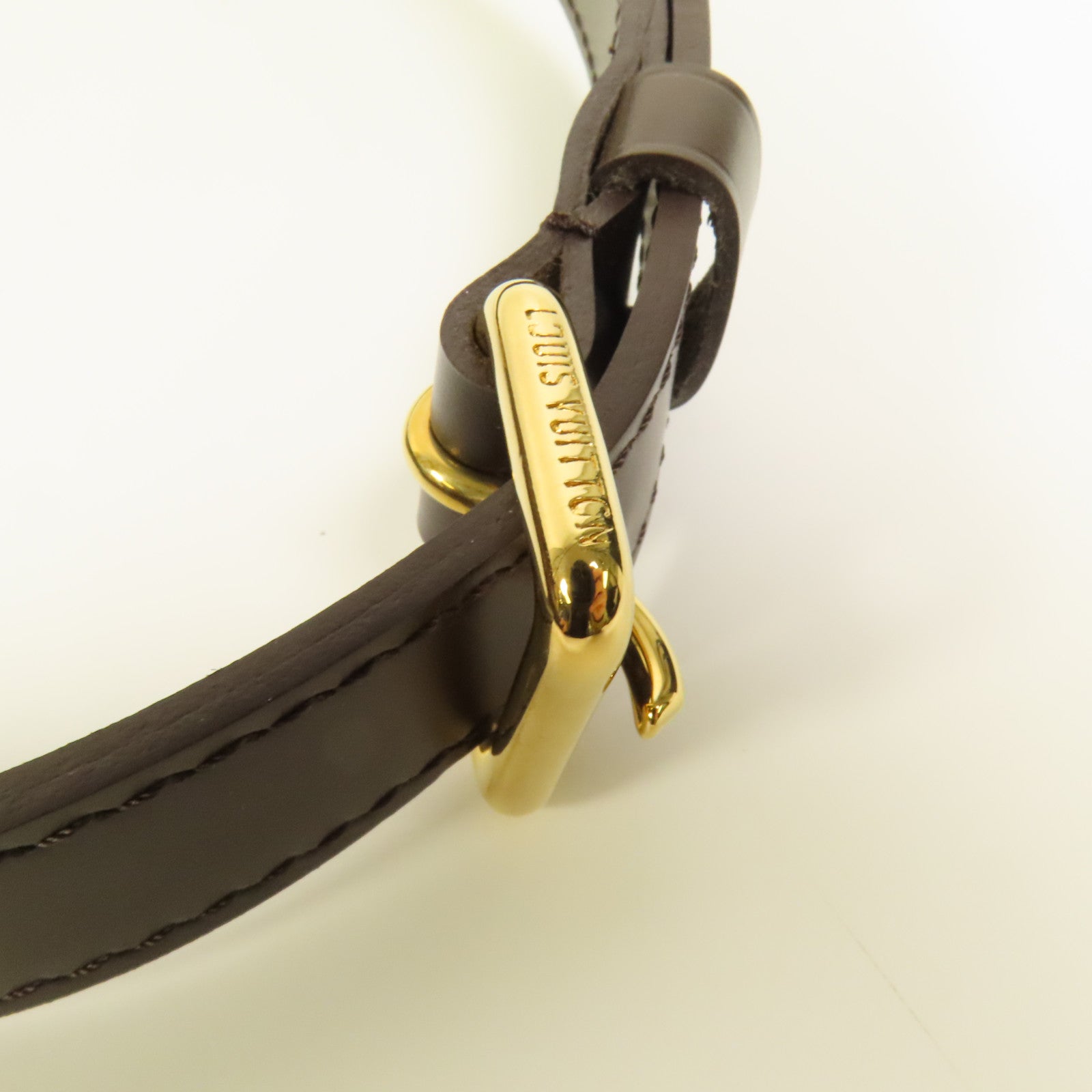 LOUIS VUITTON Damier Bloomsbury PM金扣肩背袋棕色