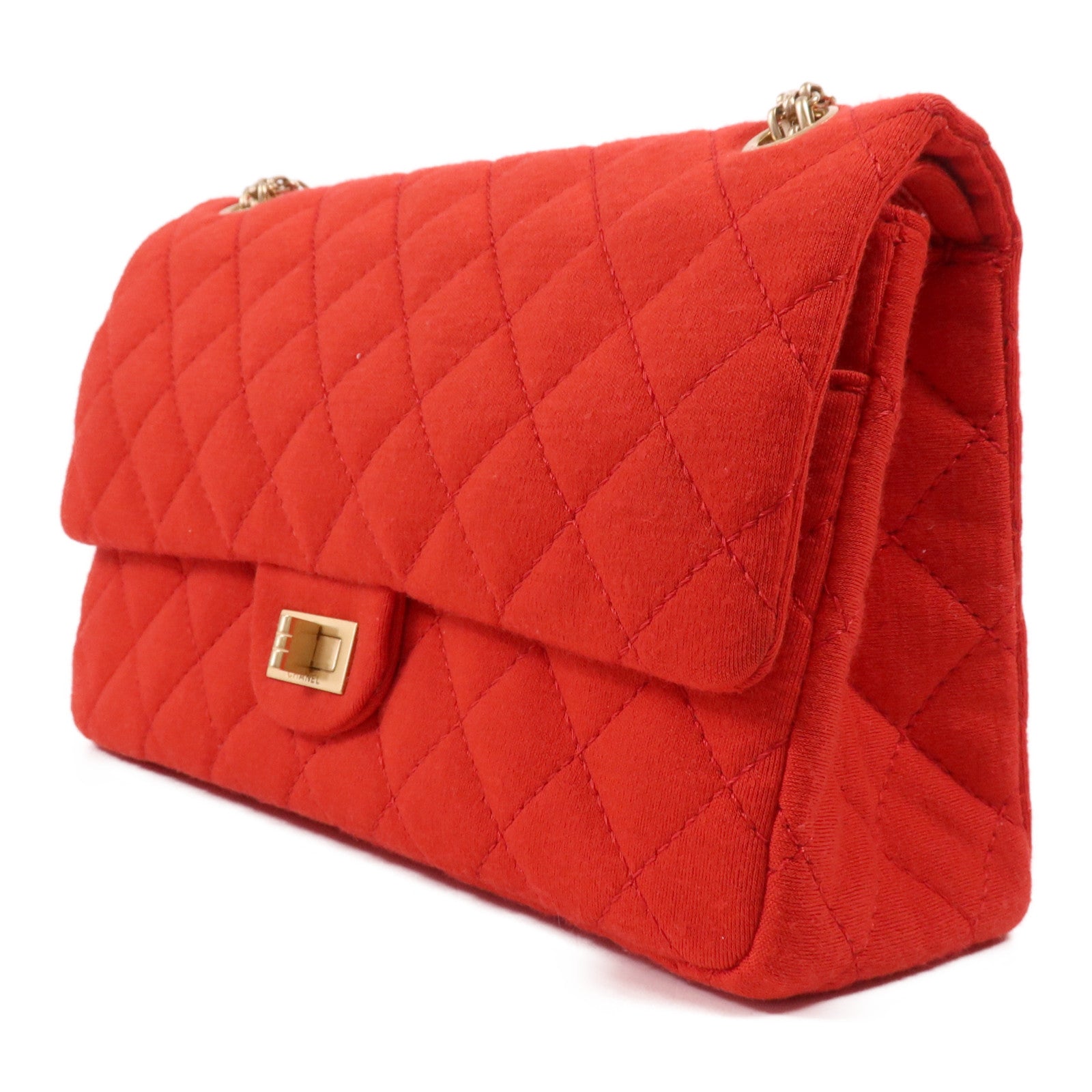 CHANEL 布料Chanel 2.55金扣鏈帶肩背袋