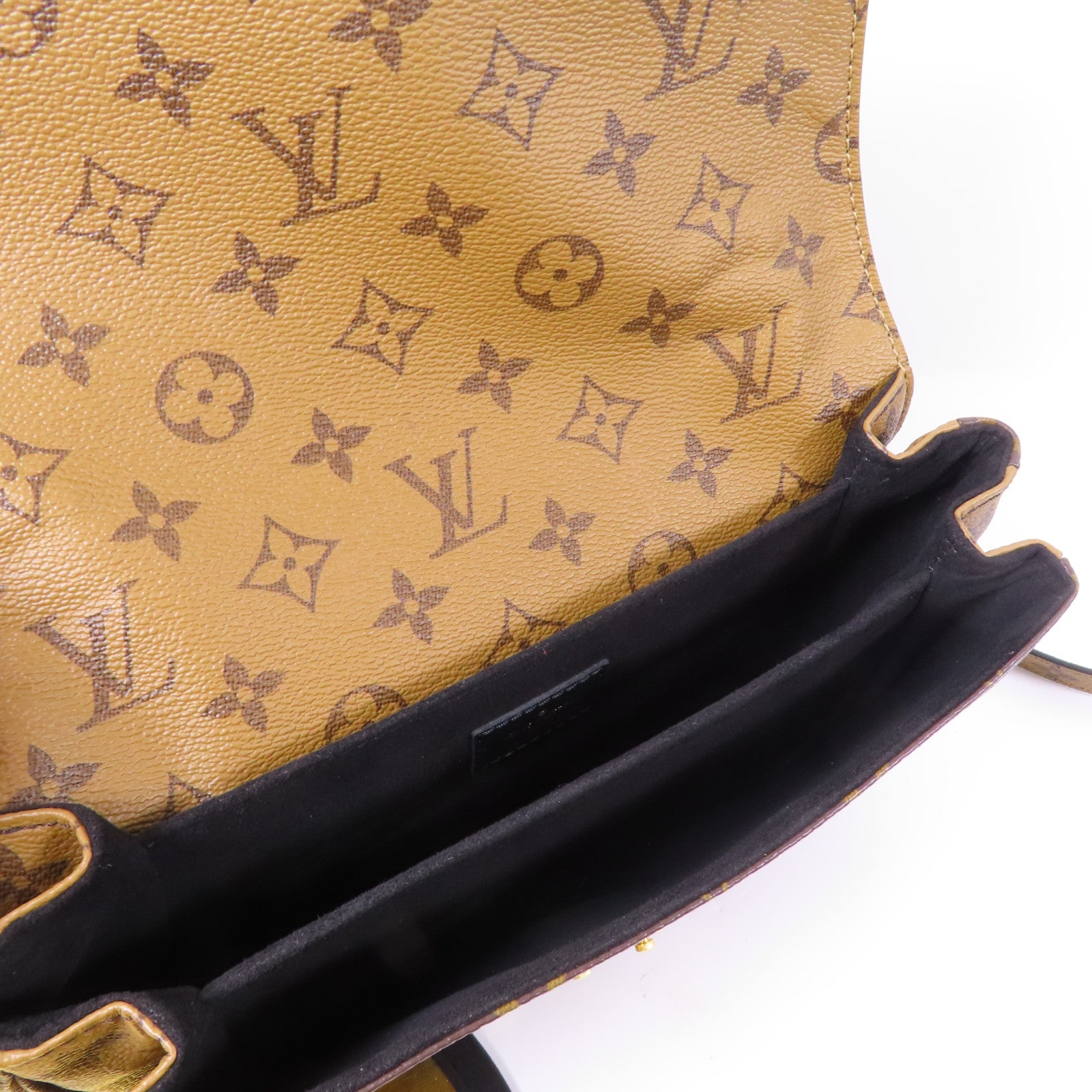 LOUIS VUITTON Monogram Reverse Pochette Metis金扣手挽肩背兩用袋
