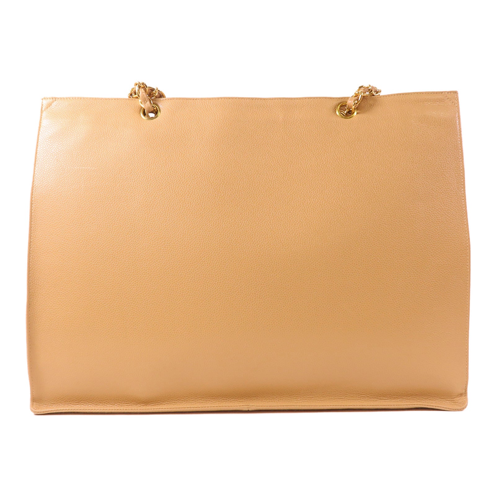 CHANEL 牛皮皮革Vintage Large Tote Bag金扣肩背袋