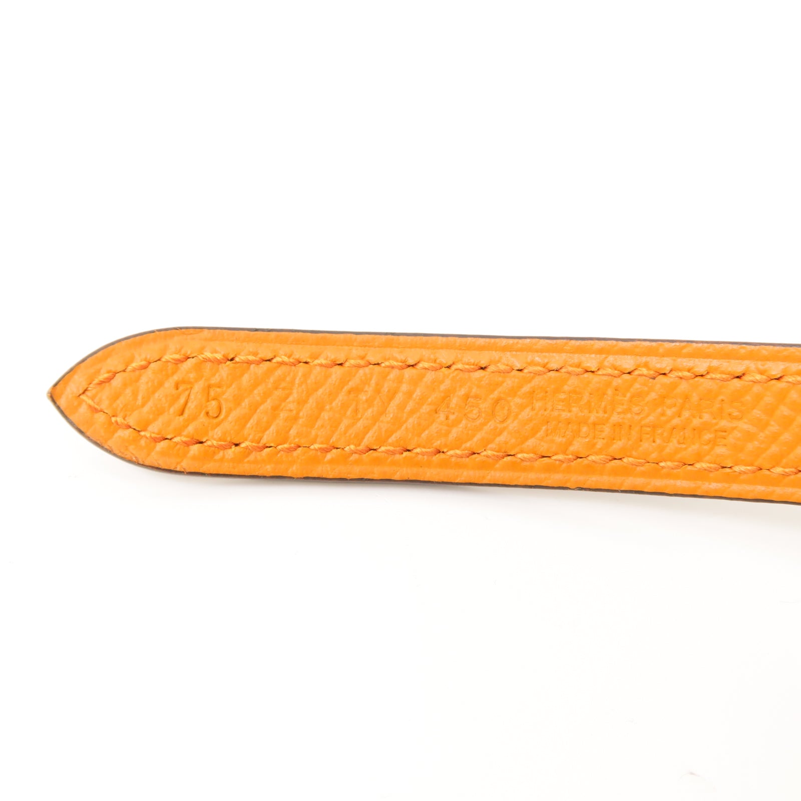 HERMES 【激減優惠】牛皮皮革Belt 75金扣皮帶黑色/棕色