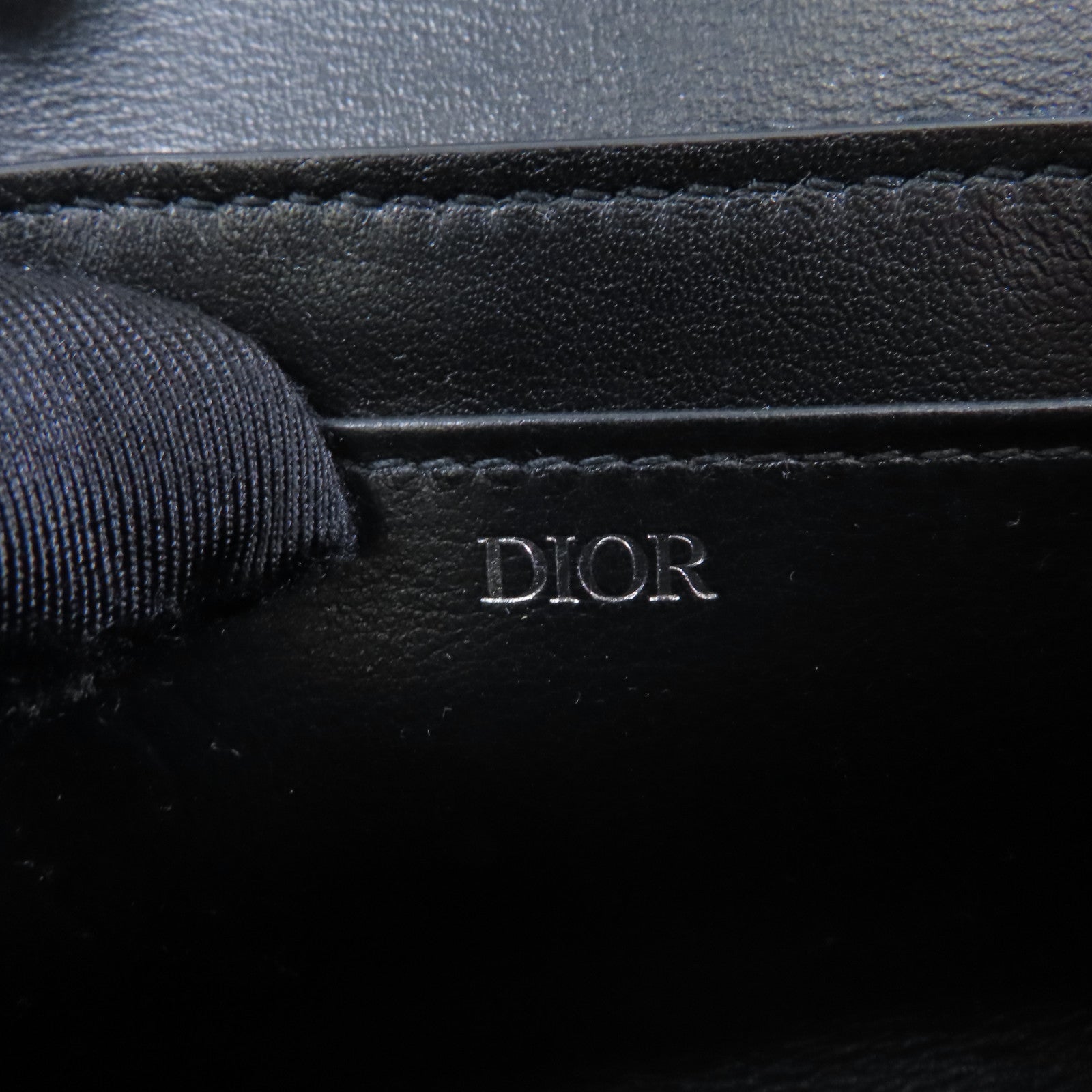 Dior 帆布Card Case銀扣卡片套深藍色