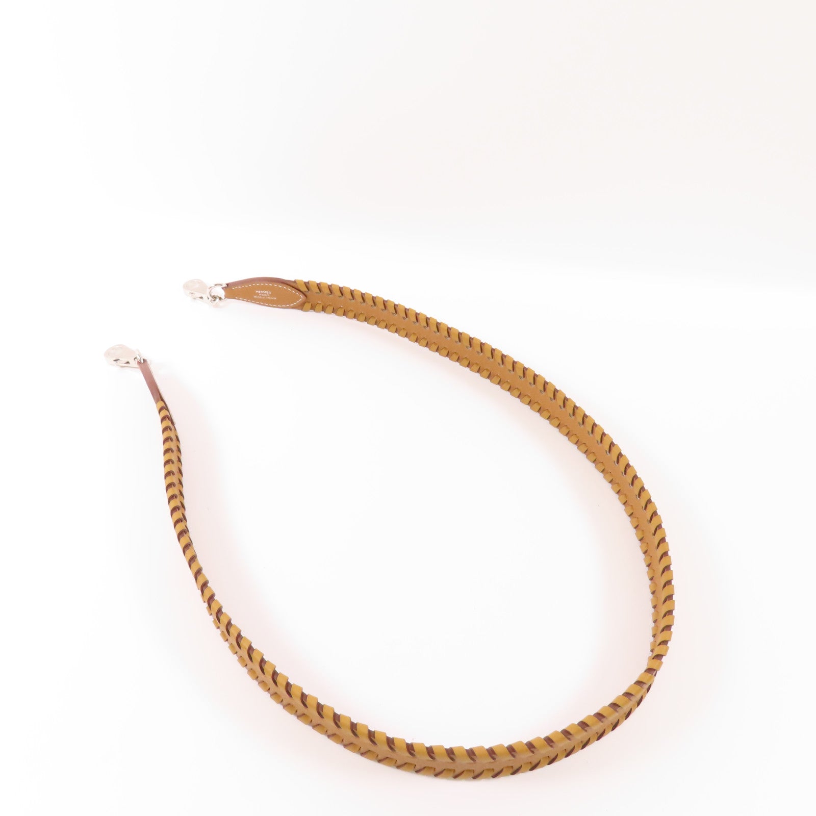 HERMES Epsom皮革Shoulder Strap銀扣肩帶Gold