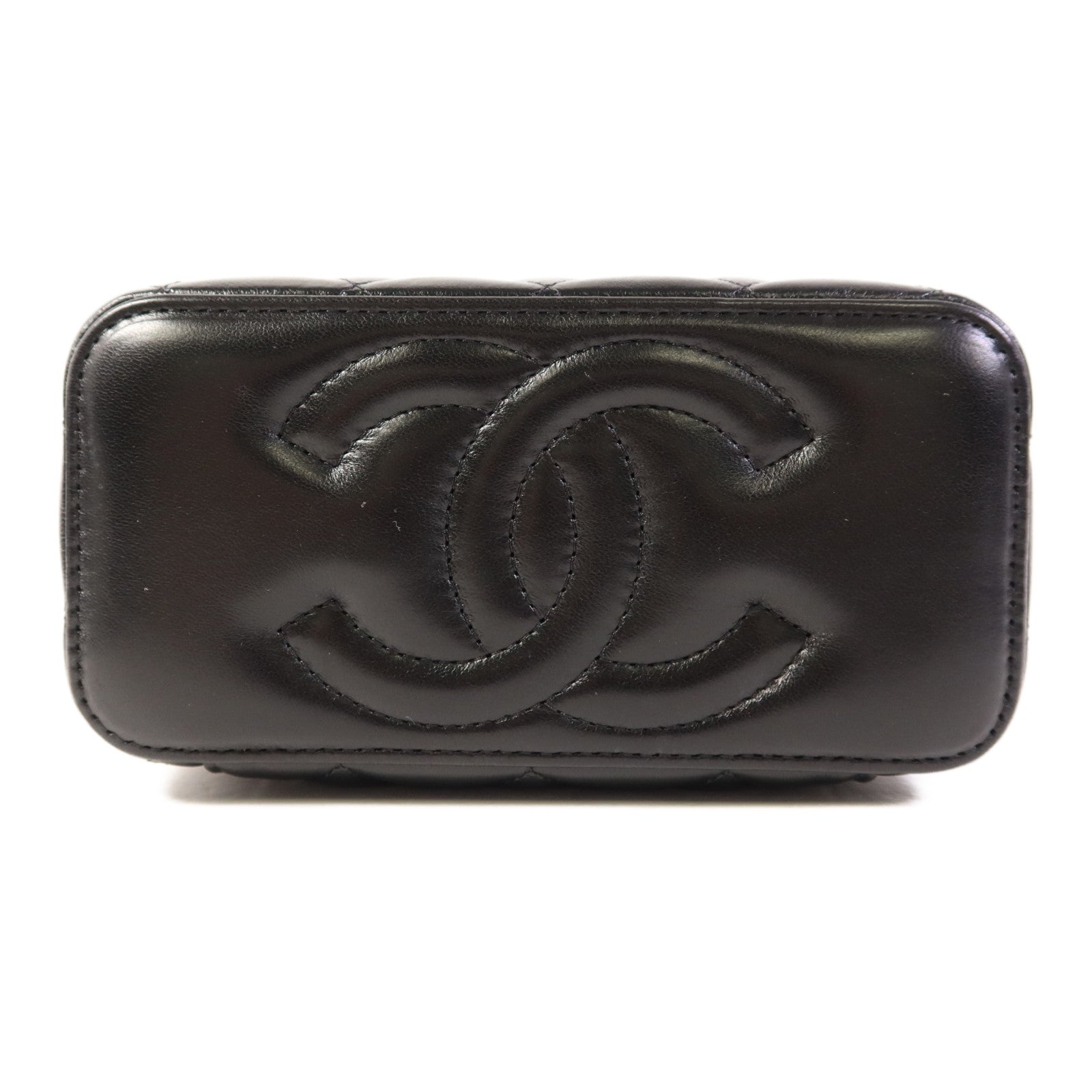 CHANEL 【激減優惠】皮革Vanity Case金扣鏈帶肩背袋