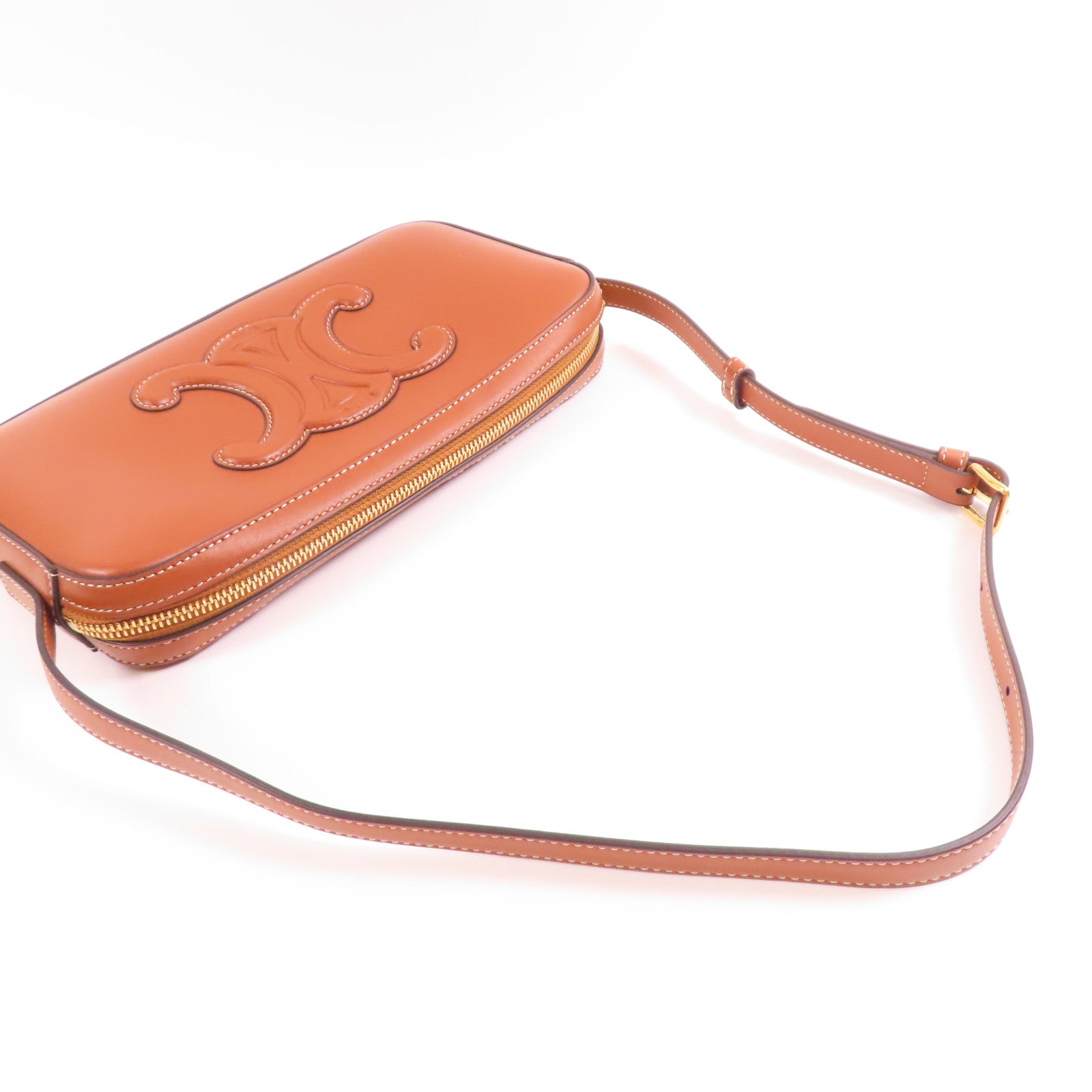CELINE 牛皮皮革Cuir Triomphe金扣肩背袋