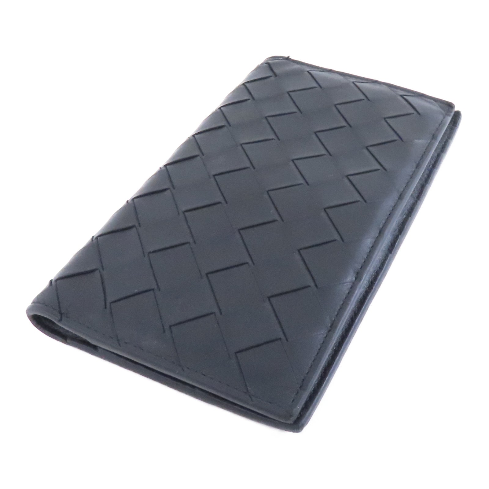 BOTTEGA VENETA 皮革Long Wallet長錢包黑色