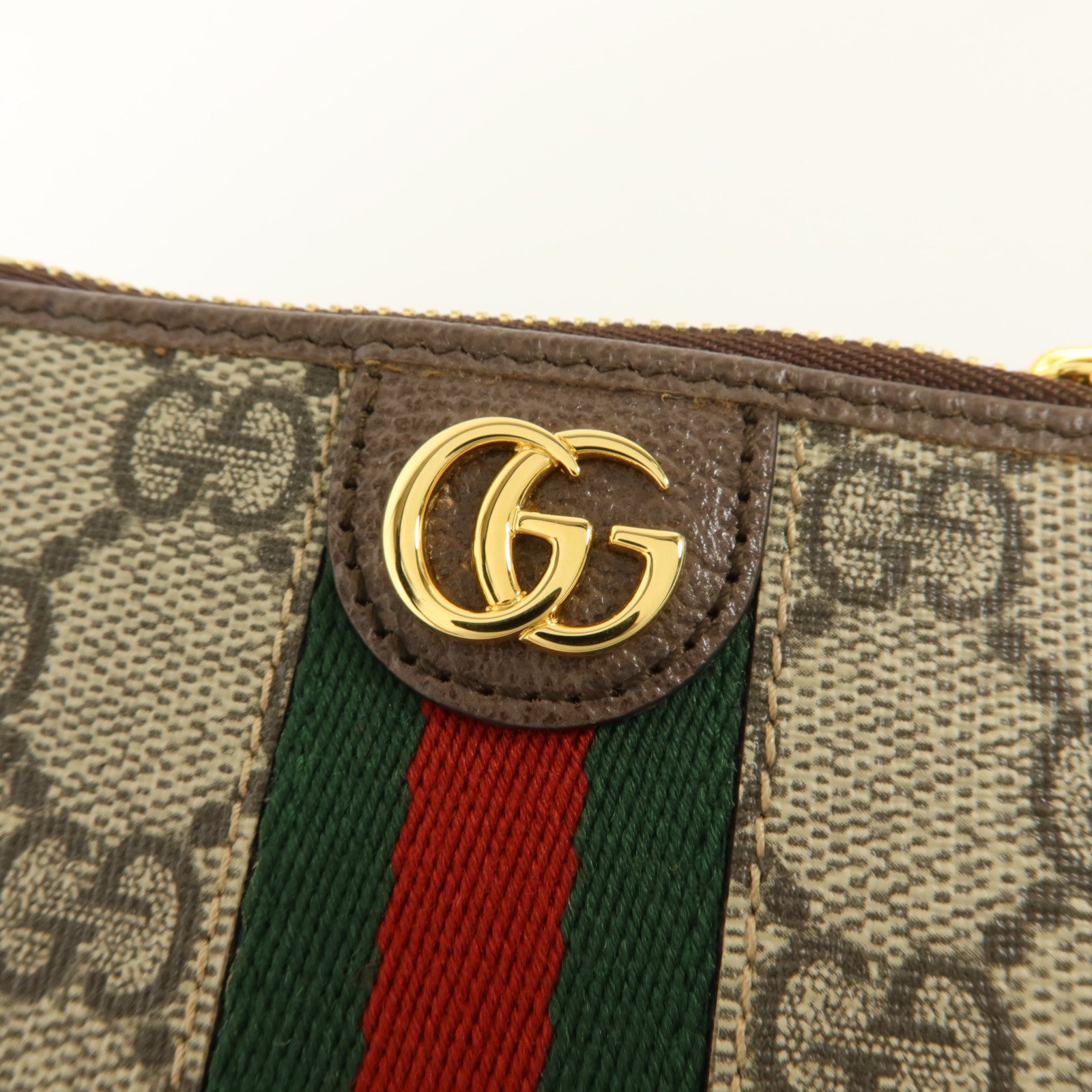 GUCCI 塗層帆布Card Holder金扣卡片套