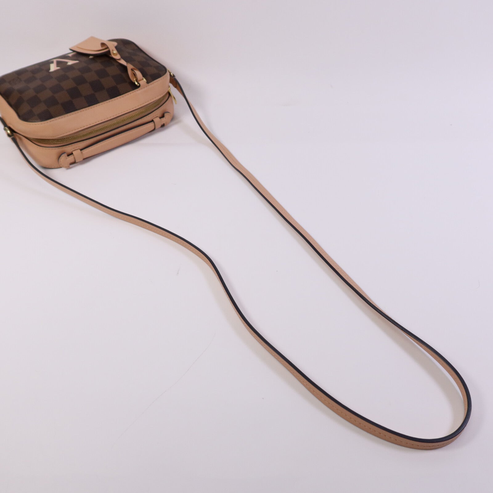 LOUIS VUITTON 【激減優惠】Damier Sunta Monica金扣手挽肩背兩用袋