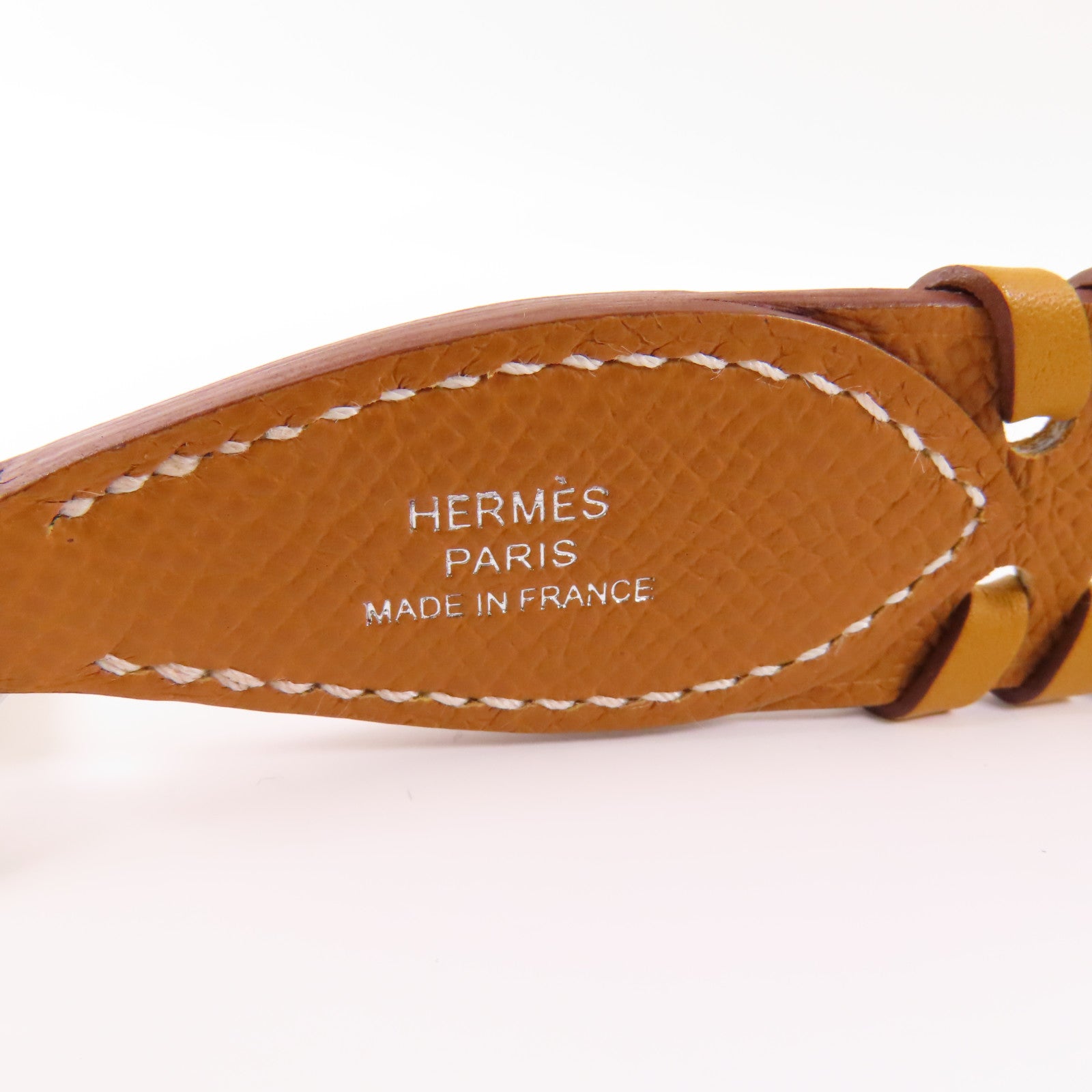 HERMES Epsom皮革Shoulder Strap銀扣肩帶Gold