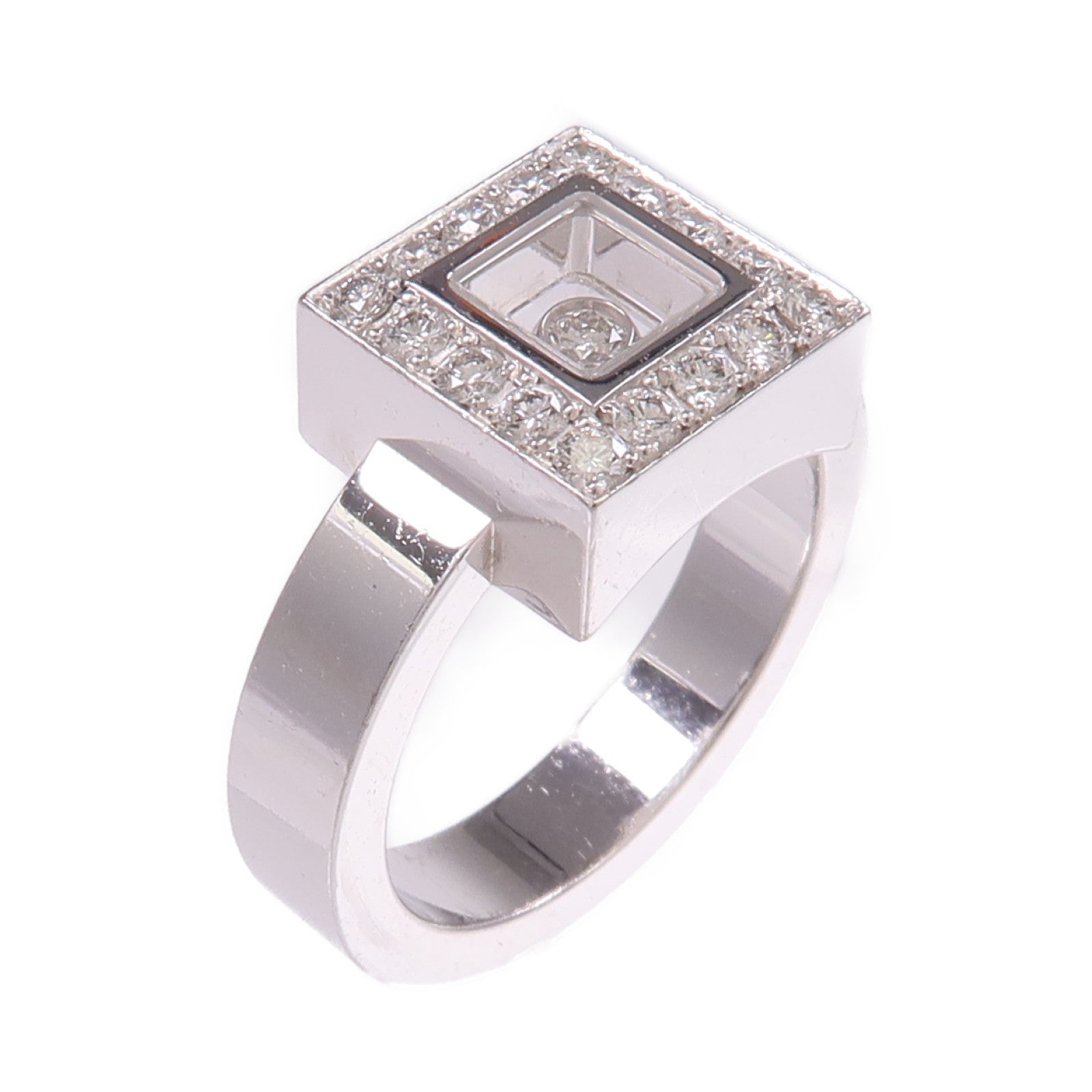 Chopard 18K白金Happy Diamonds Ring鑽石戒指US#6.25