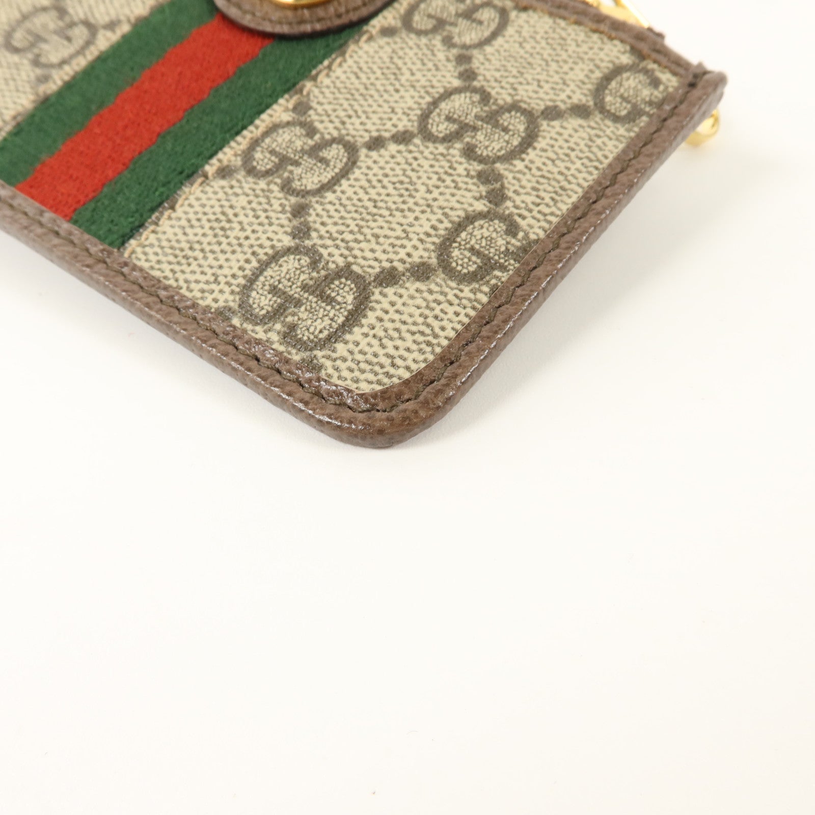 GUCCI 塗層帆布Card Holder金扣卡片套